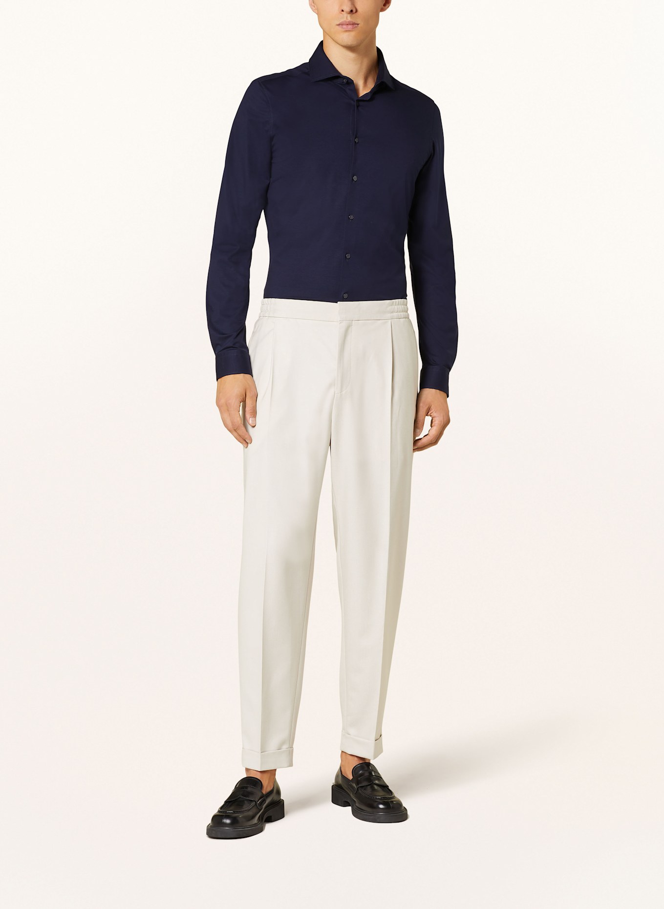 PAUL Jerseyhemd Slim Fit: DUNKELBLAU