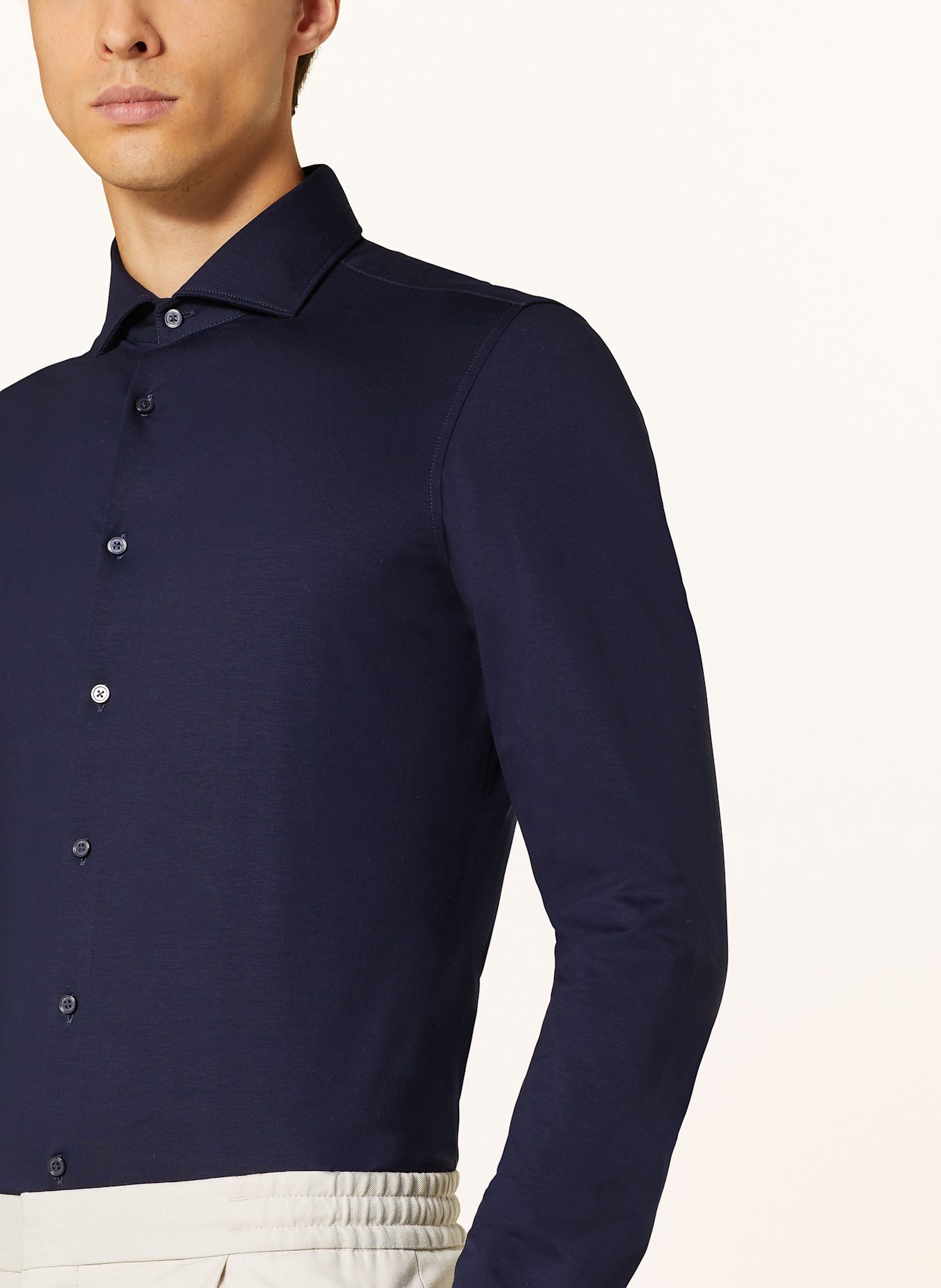 PAUL Jerseyhemd Slim Fit: DUNKELBLAU