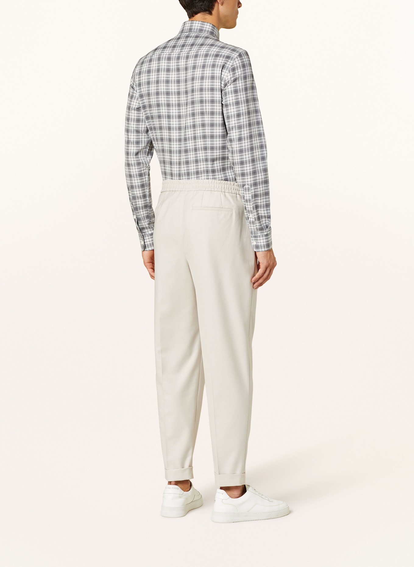 PAUL Hemd Slim Fit: GRAU / WEISS