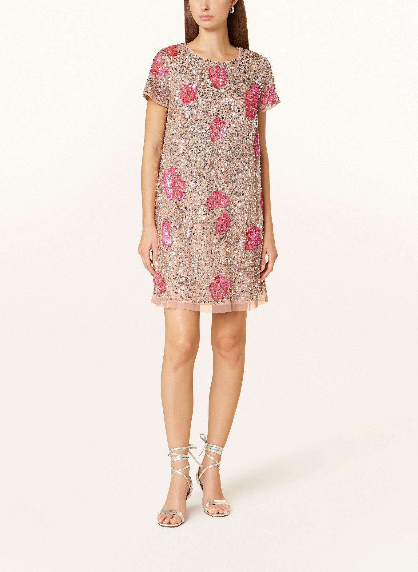 Adrianna papell pink sequin dress shop