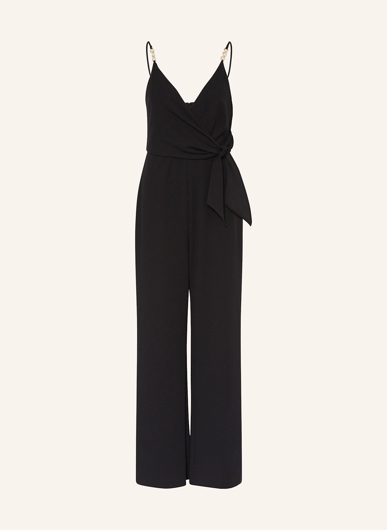 ADRIANNA PAPELL Jumpsuit with decorative beads in black