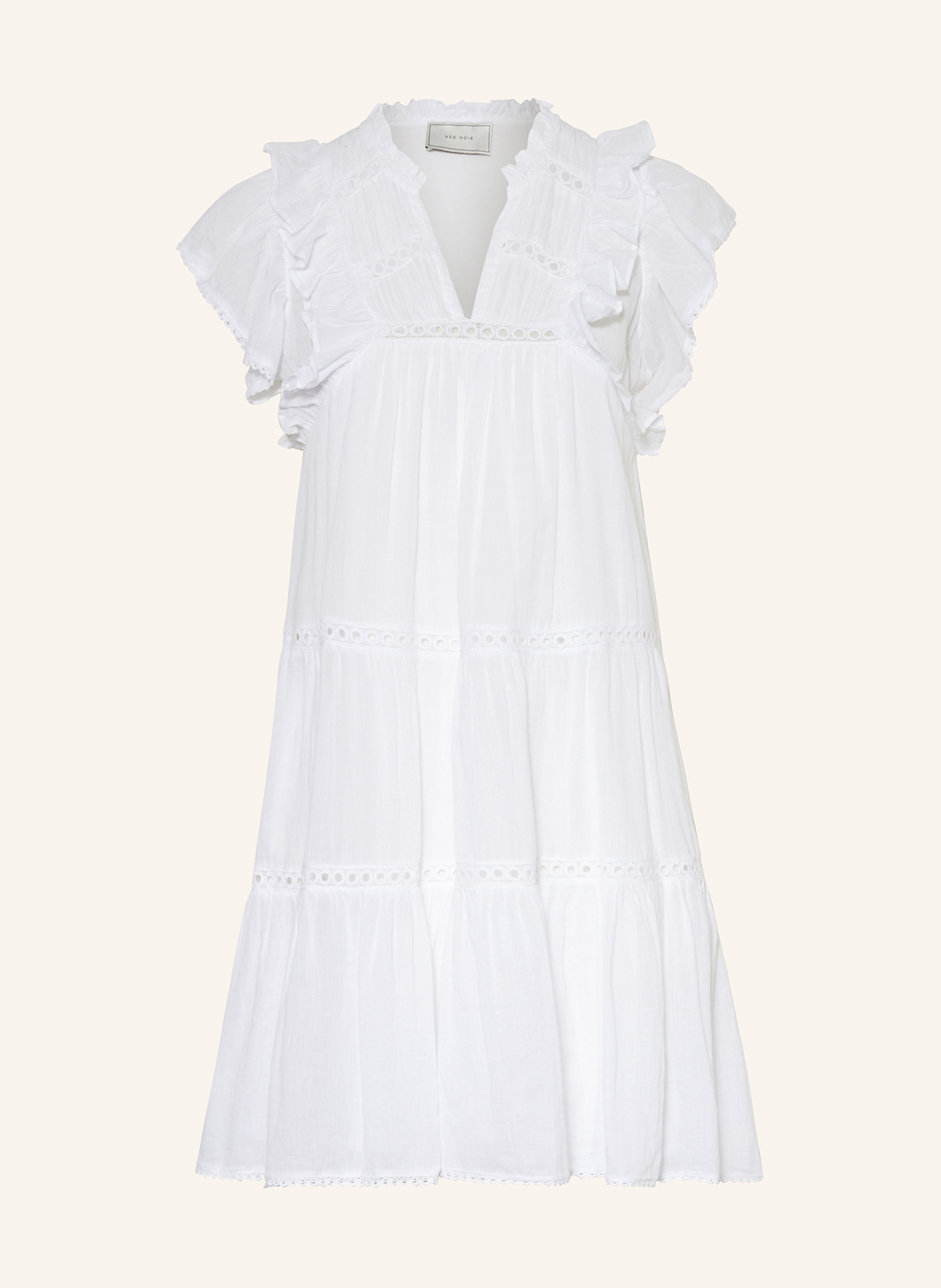 NEO NOIR Kleid JAMMA mit Rüschen: WEISS