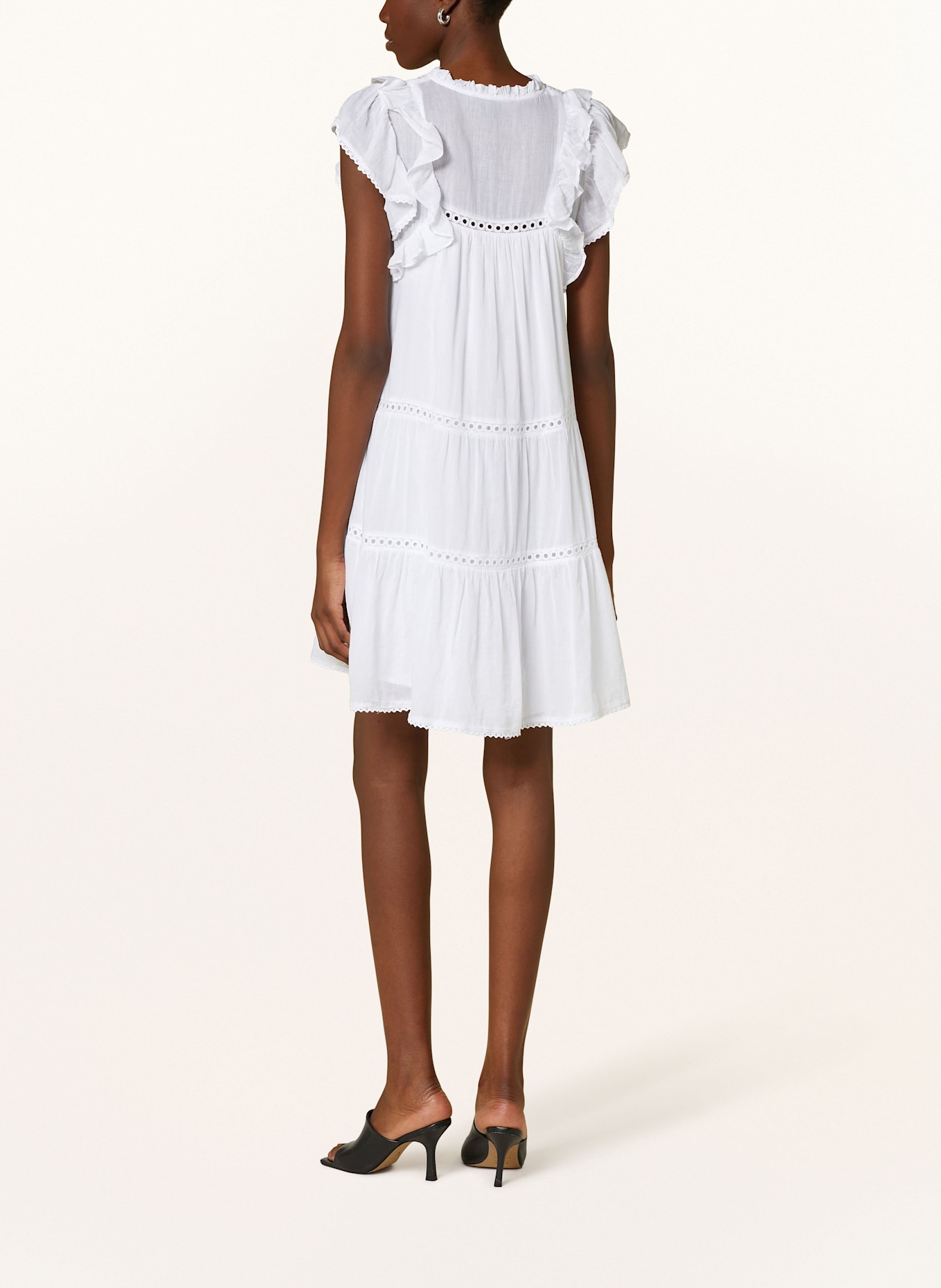 NEO NOIR Kleid JAMMA mit Rüschen: WEISS