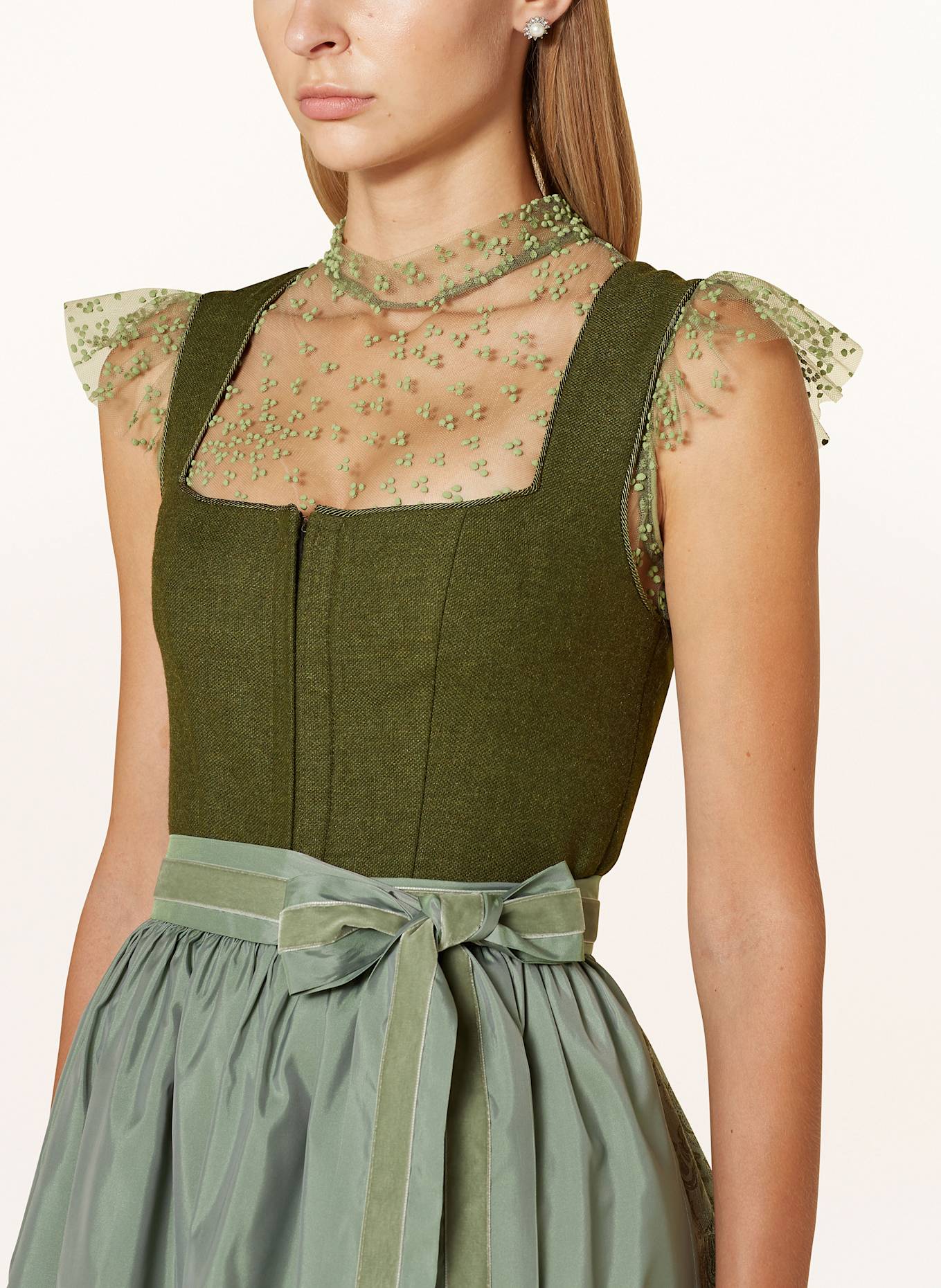 KINGA MATHE Dirndlbluse HEIKI: KHAKI