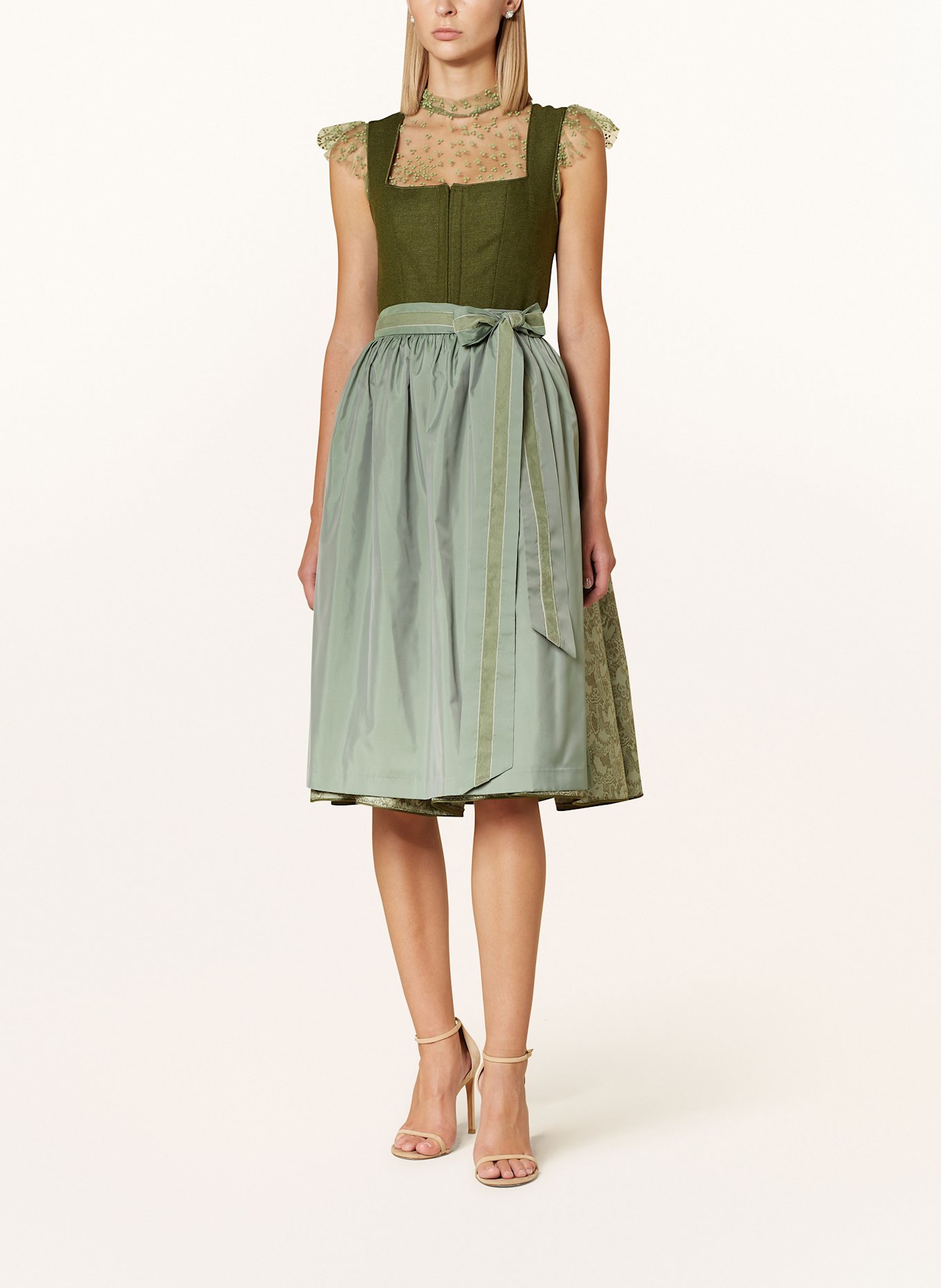 KINGA MATHE Dirndlbluse HEIKI: KHAKI