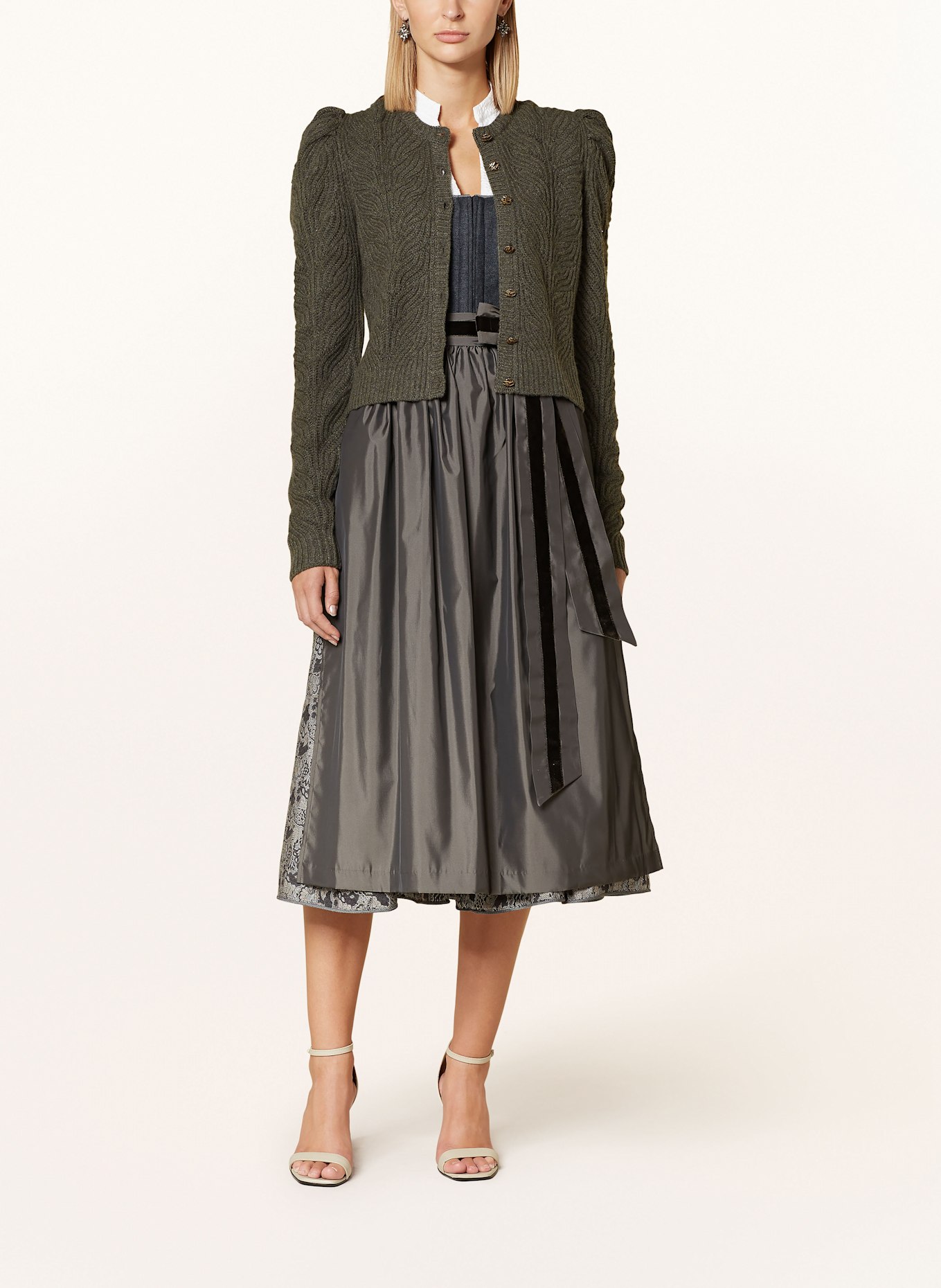 KINGA MATHE Strickjanker MARIE aus Cashmere: OLIV