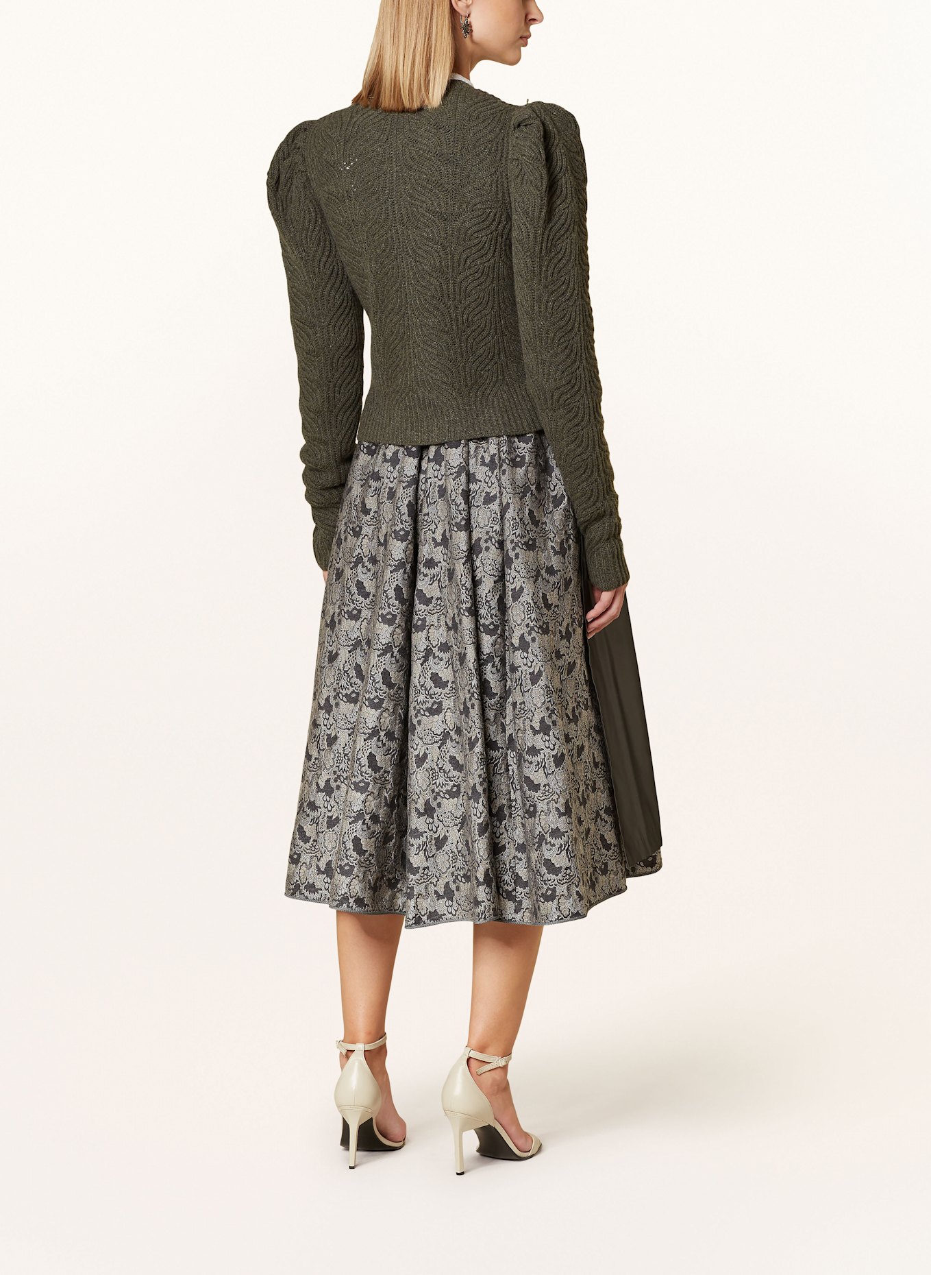 KINGA MATHE Strickjanker MARIE aus Cashmere: OLIV