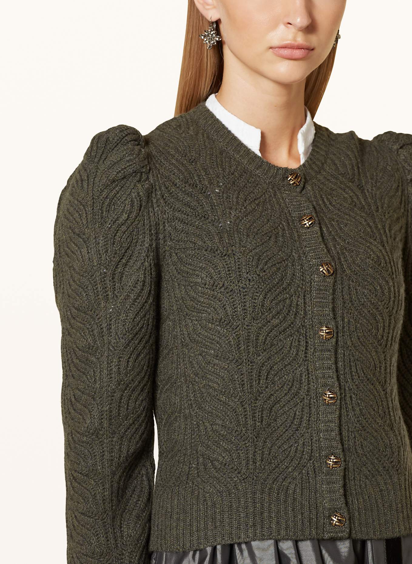 KINGA MATHE Strickjanker MARIE aus Cashmere: OLIV