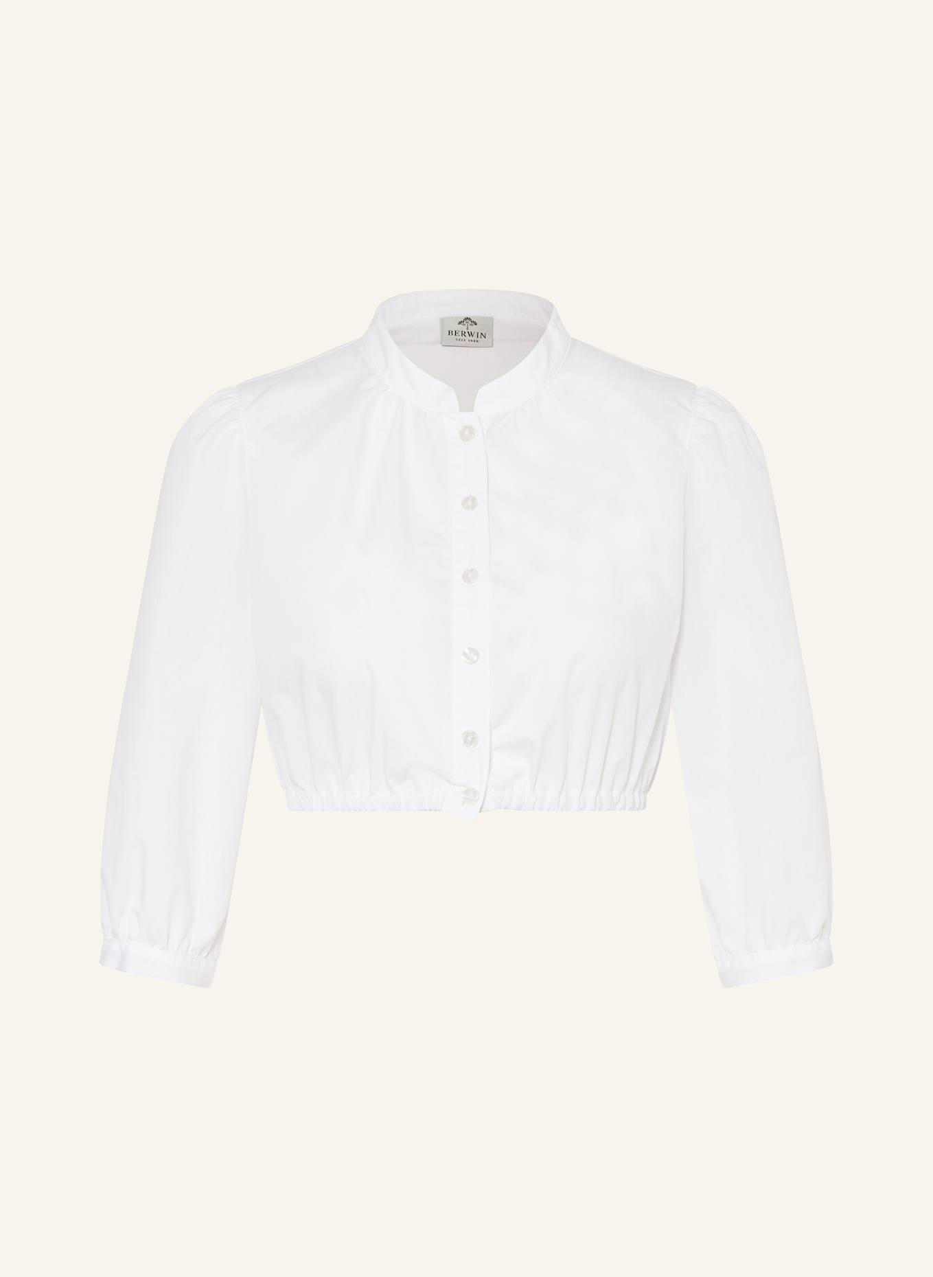BERWIN & WOLFF Dirndlbluse mit 3/4-Arm: WEISS