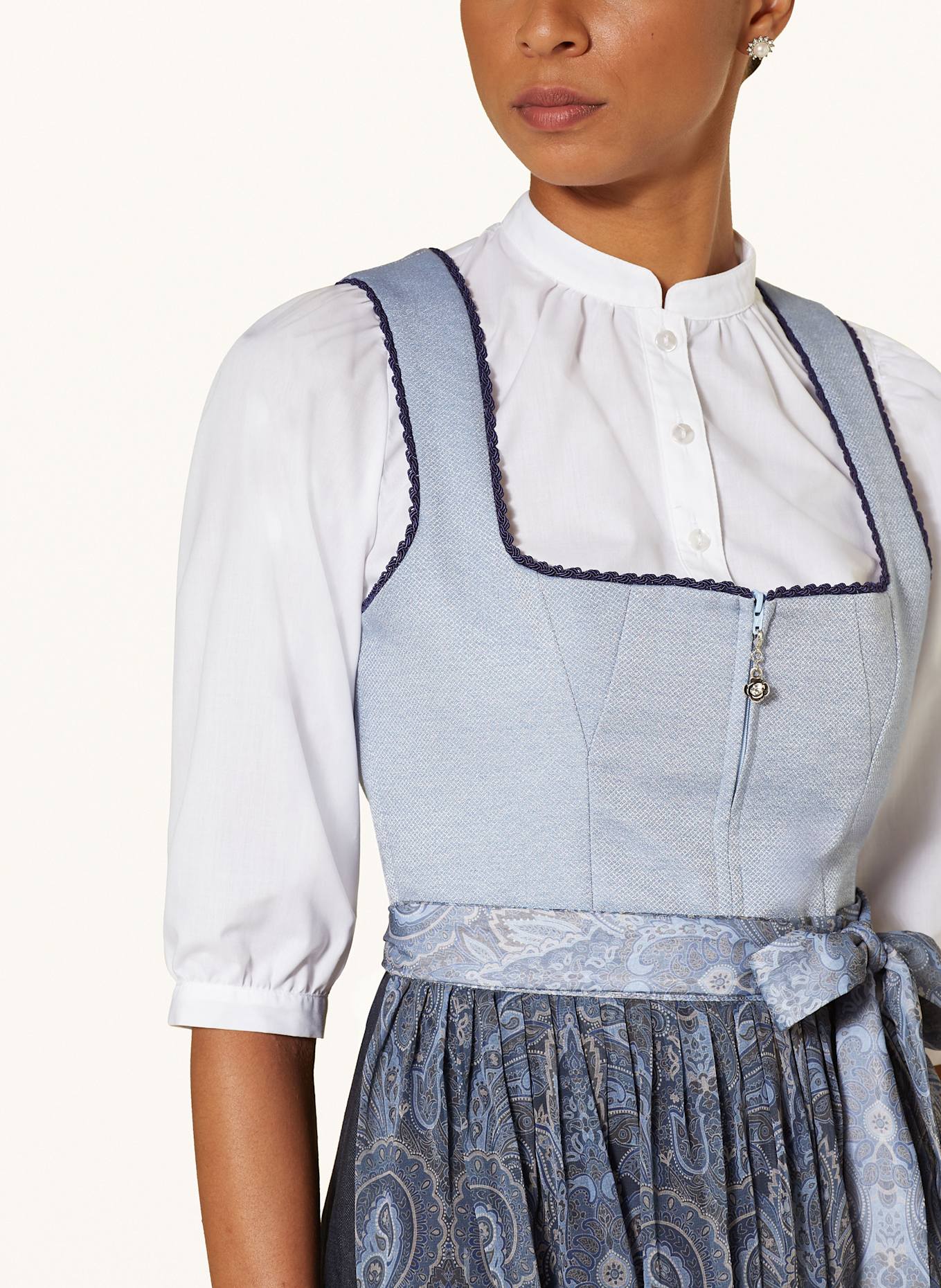 BERWIN & WOLFF Dirndlbluse mit 3/4-Arm: WEISS