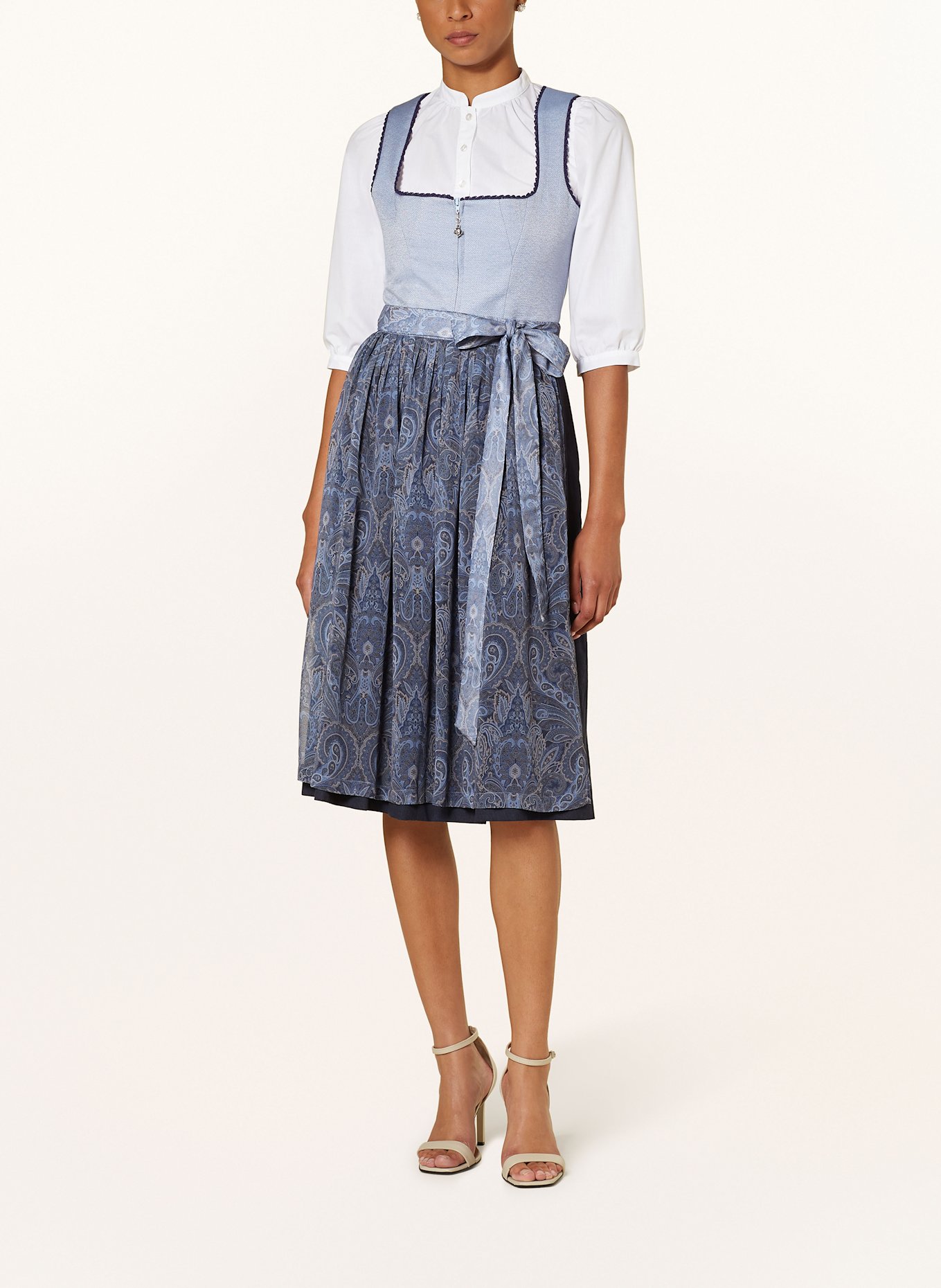 BERWIN & WOLFF Dirndlbluse mit 3/4-Arm: WEISS