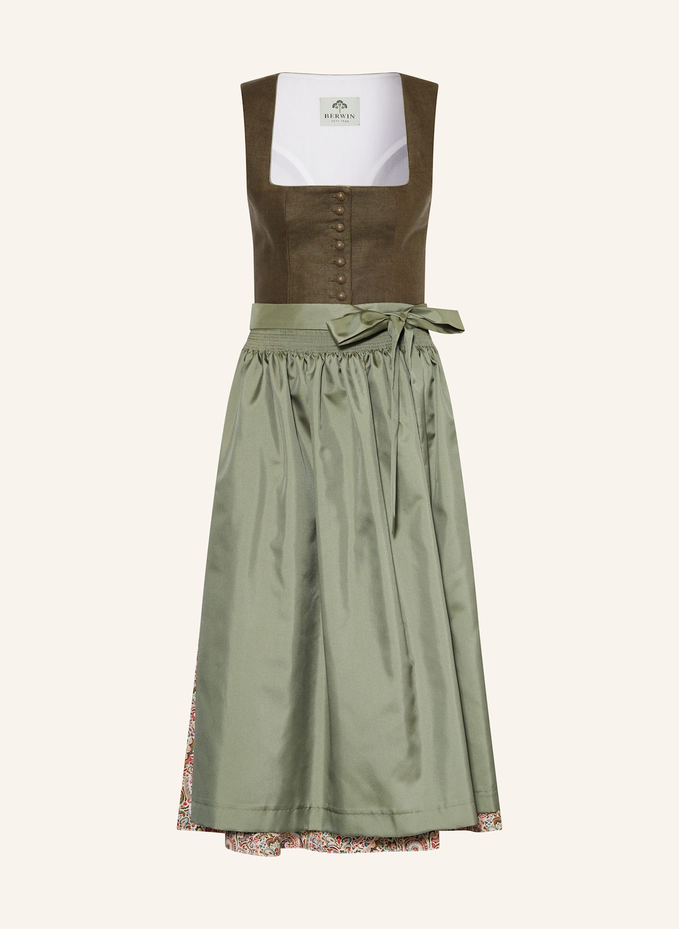 BERWIN & WOLFF Dirndl, Farbe: KHAKI/ GRÜN/ ROT (Bild 1)