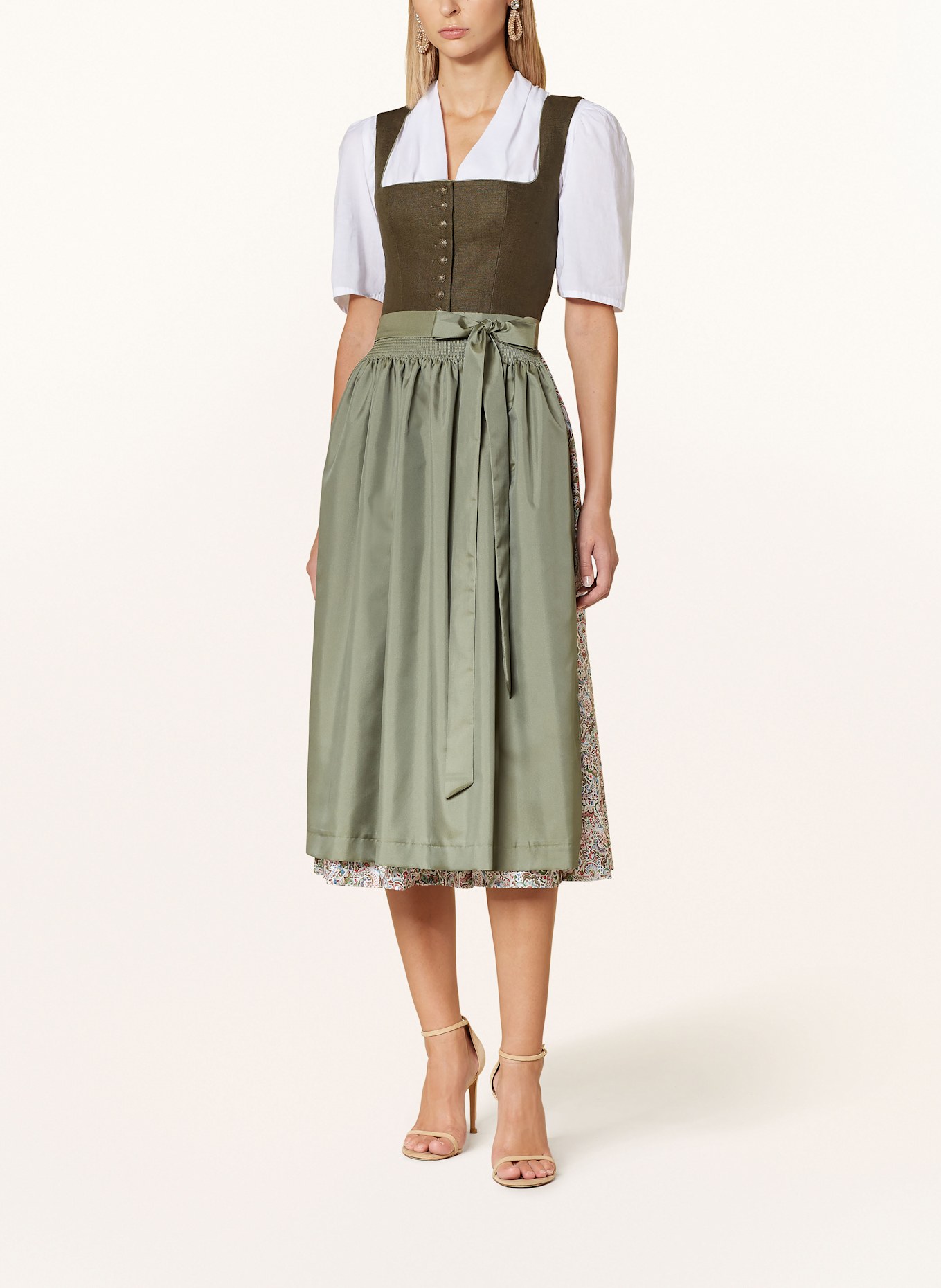 BERWIN & WOLFF Dirndl, Farbe: KHAKI/ GRÜN/ ROT (Bild 2)