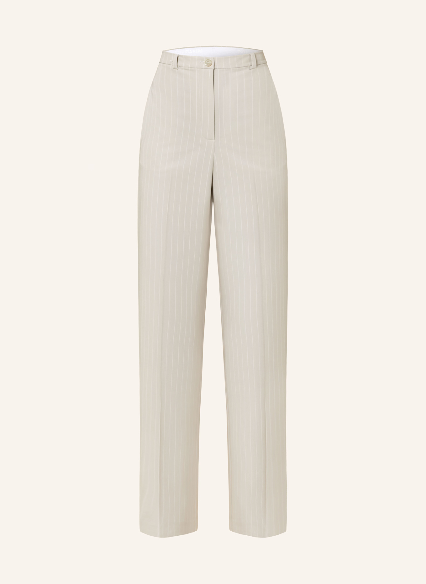 PATRIZIA PEPE Wide leg trousers, Color: LIGHT GRAY/ WHITE (Image 1)