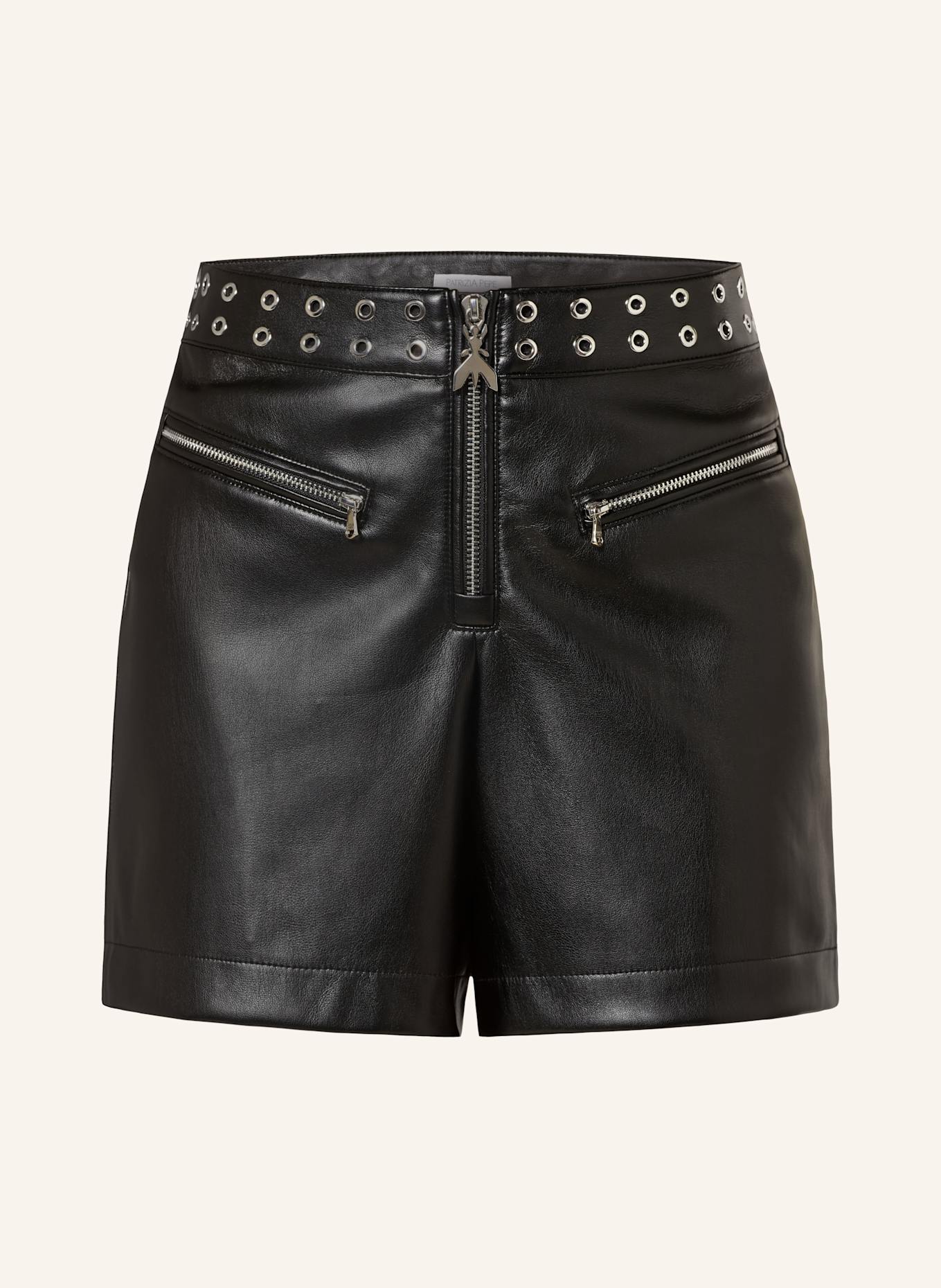 PATRIZIA PEPE Shorts in Lederoptik, Farbe: SCHWARZ (Bild 1)