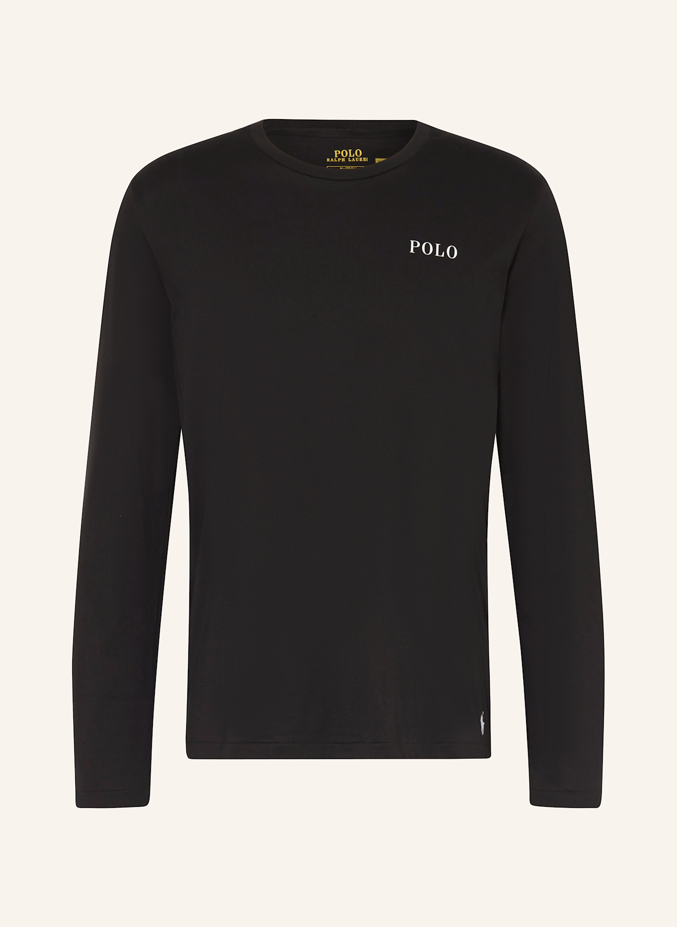 POLO RALPH LAUREN Pajama shirt: BLACK