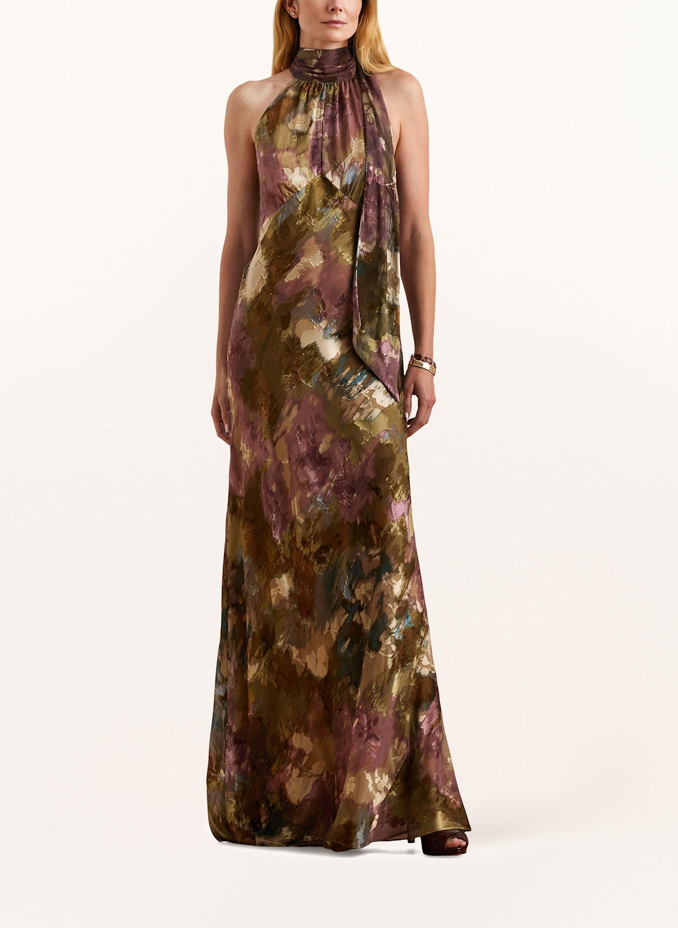 LAUREN RALPH LAUREN Abendkleid: BEIGE / ALTROSA / PETROL