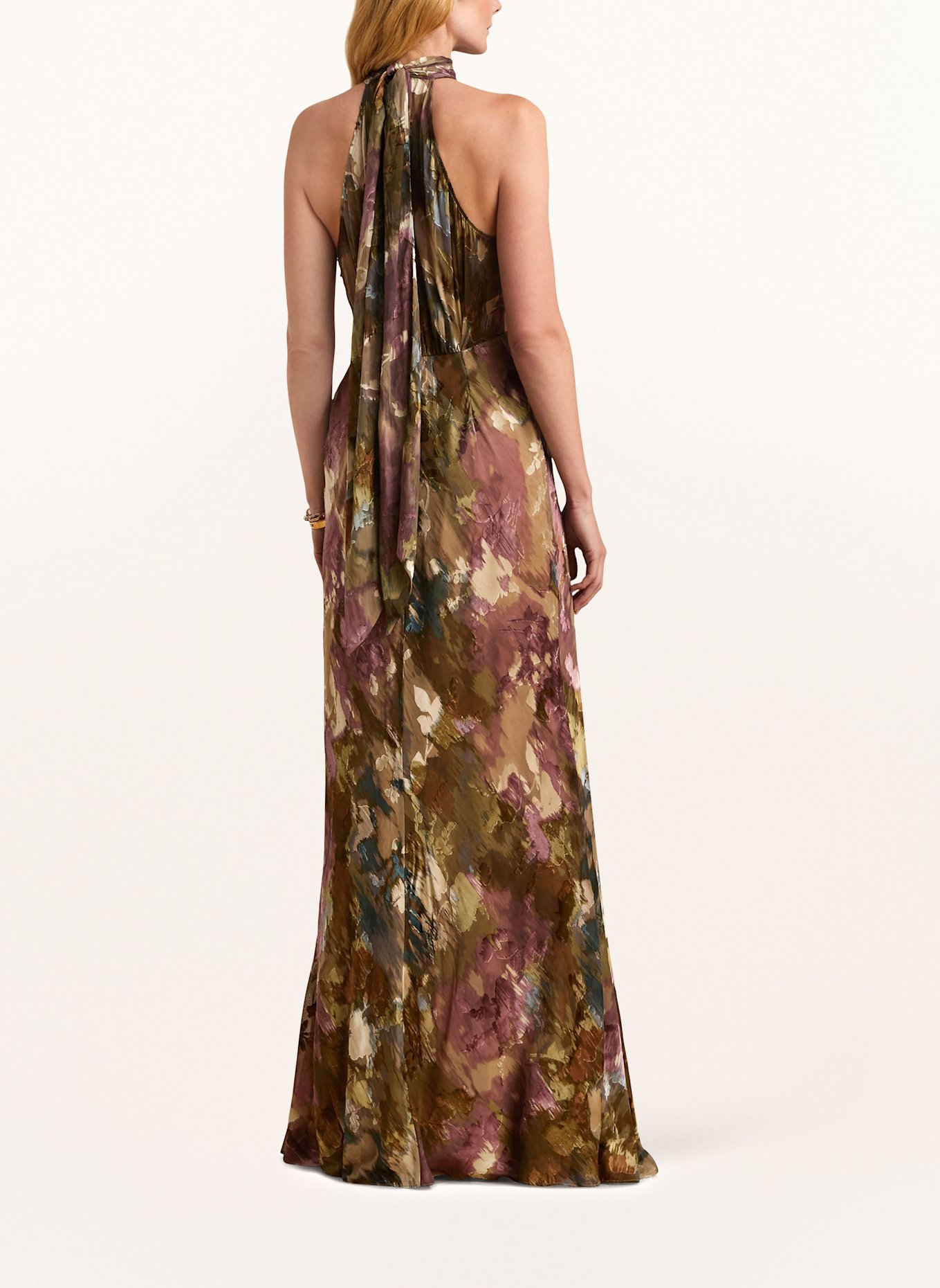 LAUREN RALPH LAUREN Abendkleid: BEIGE / ALTROSA / PETROL