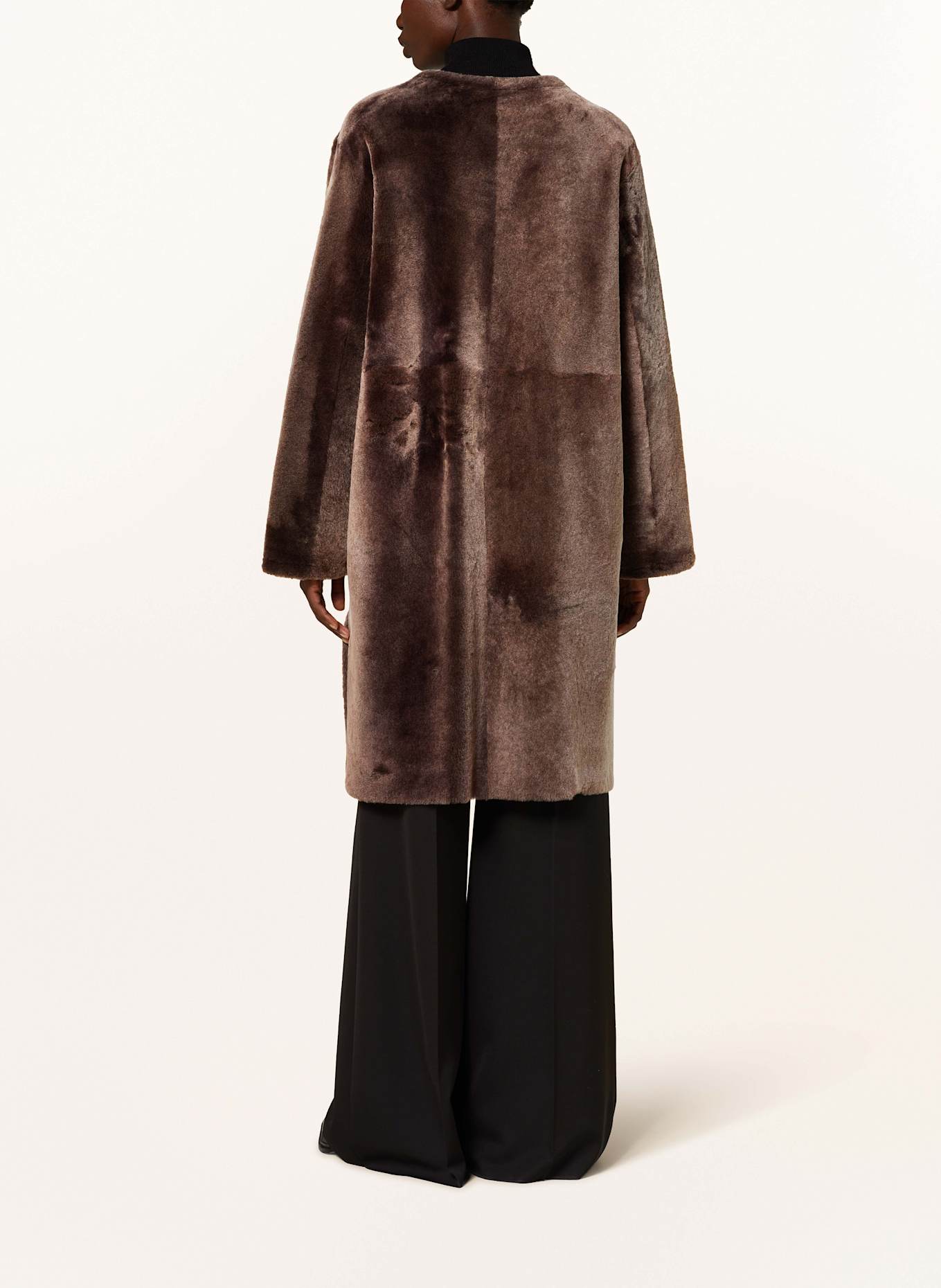 manzoni 24 Oboustranný kabát: TMAVĚ HNĚDÁ