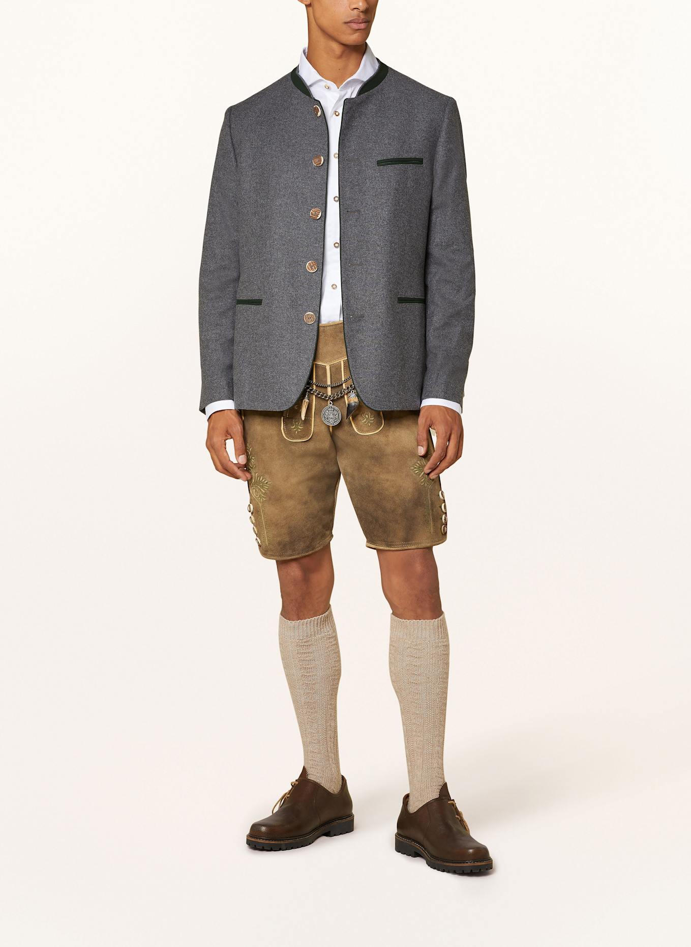 STEINBOCK Janker JONATHAN: GRAU / DUNKELGRÜN