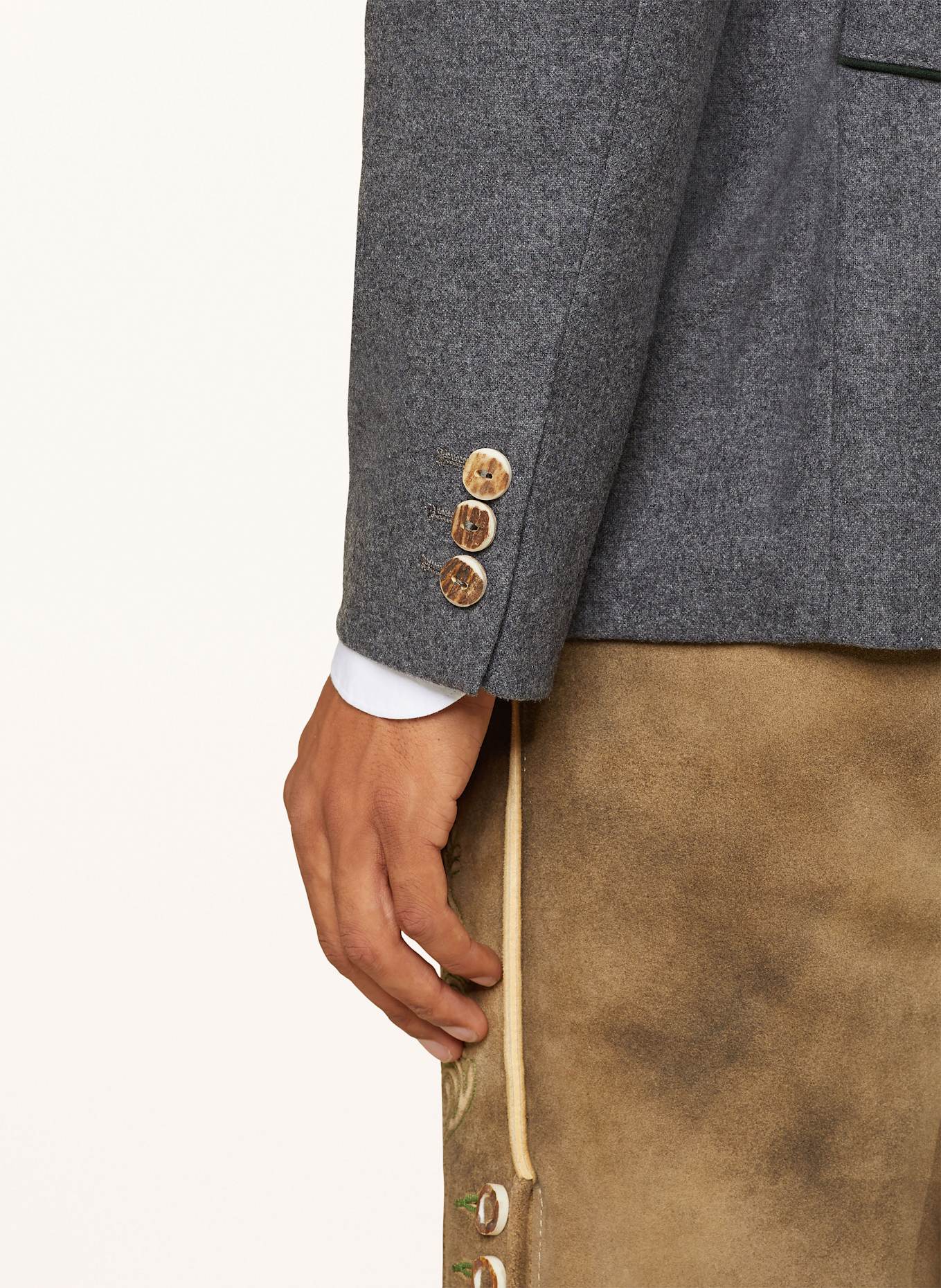 STEINBOCK Janker JONATHAN: GRAU / DUNKELGRÜN