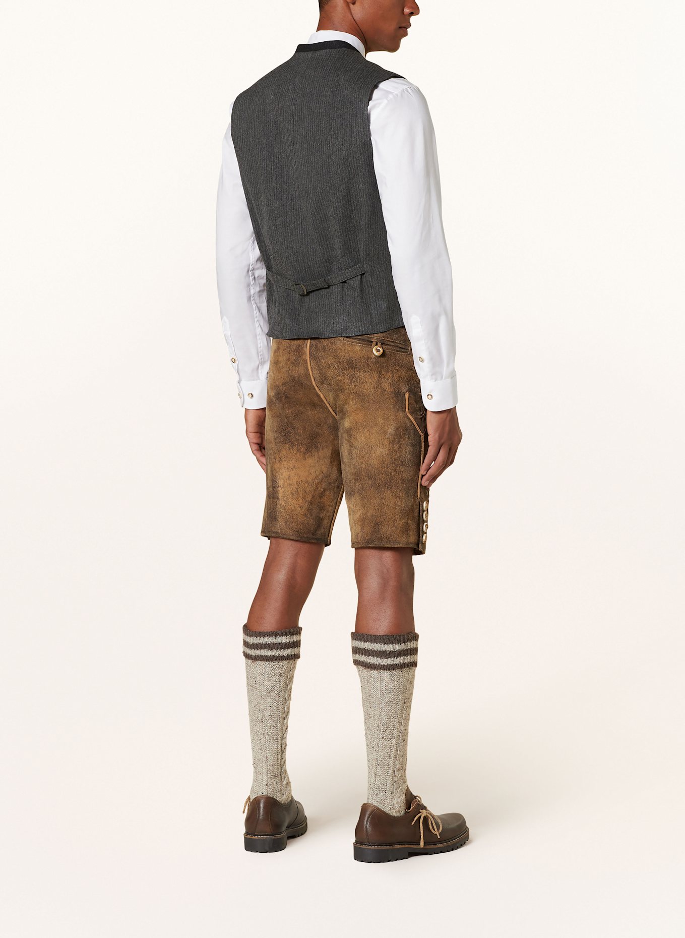 Hammerschmid Traditional vest RUDI Slim Fit, Color: GRAY/ LIGHT GRAY (Image 3)