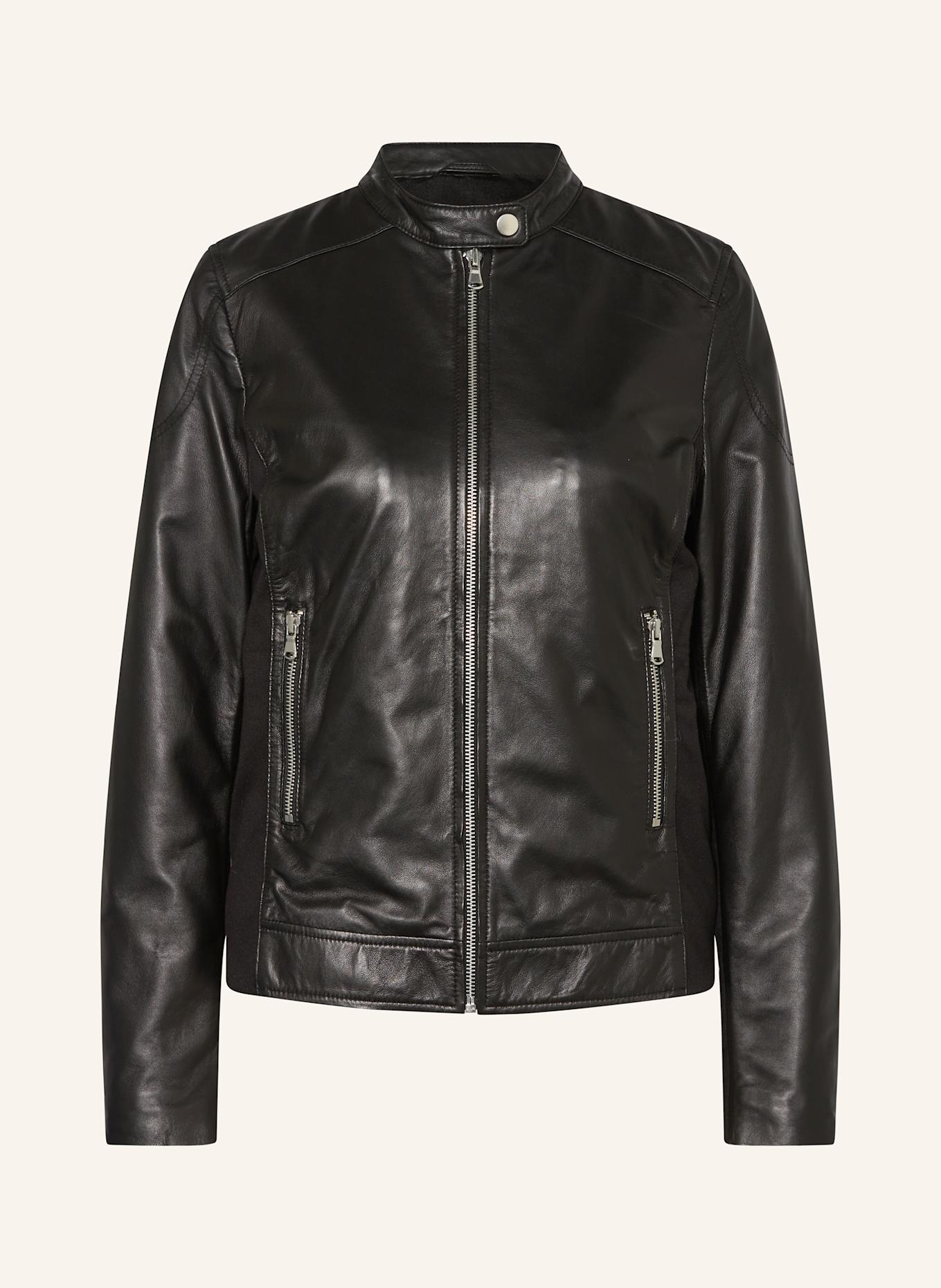 darling harbour Leather Lygia jacket: BLACK