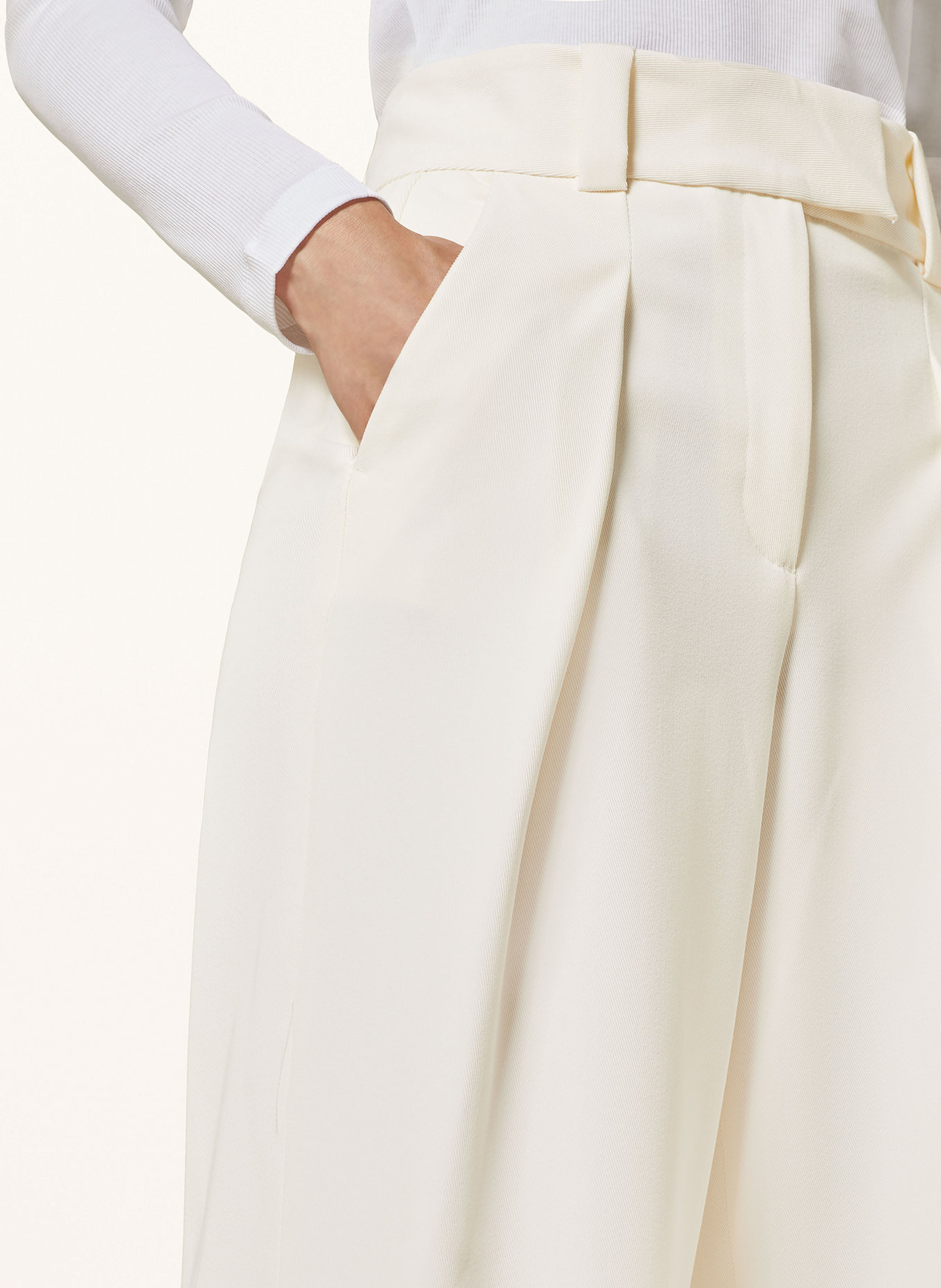 IVY OAK Wide leg trousers PEONY ROSE, Color: ECRU (Image 5)