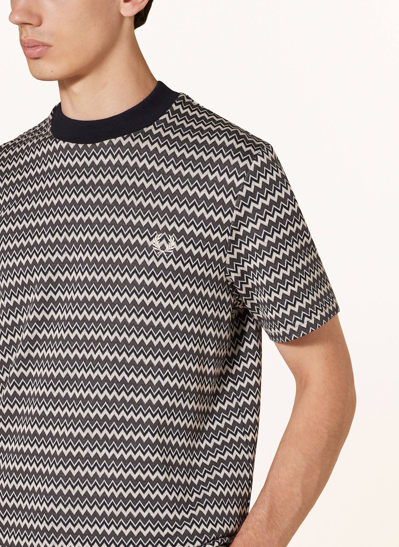 Fred perry houndstooth knitted shirt clearance