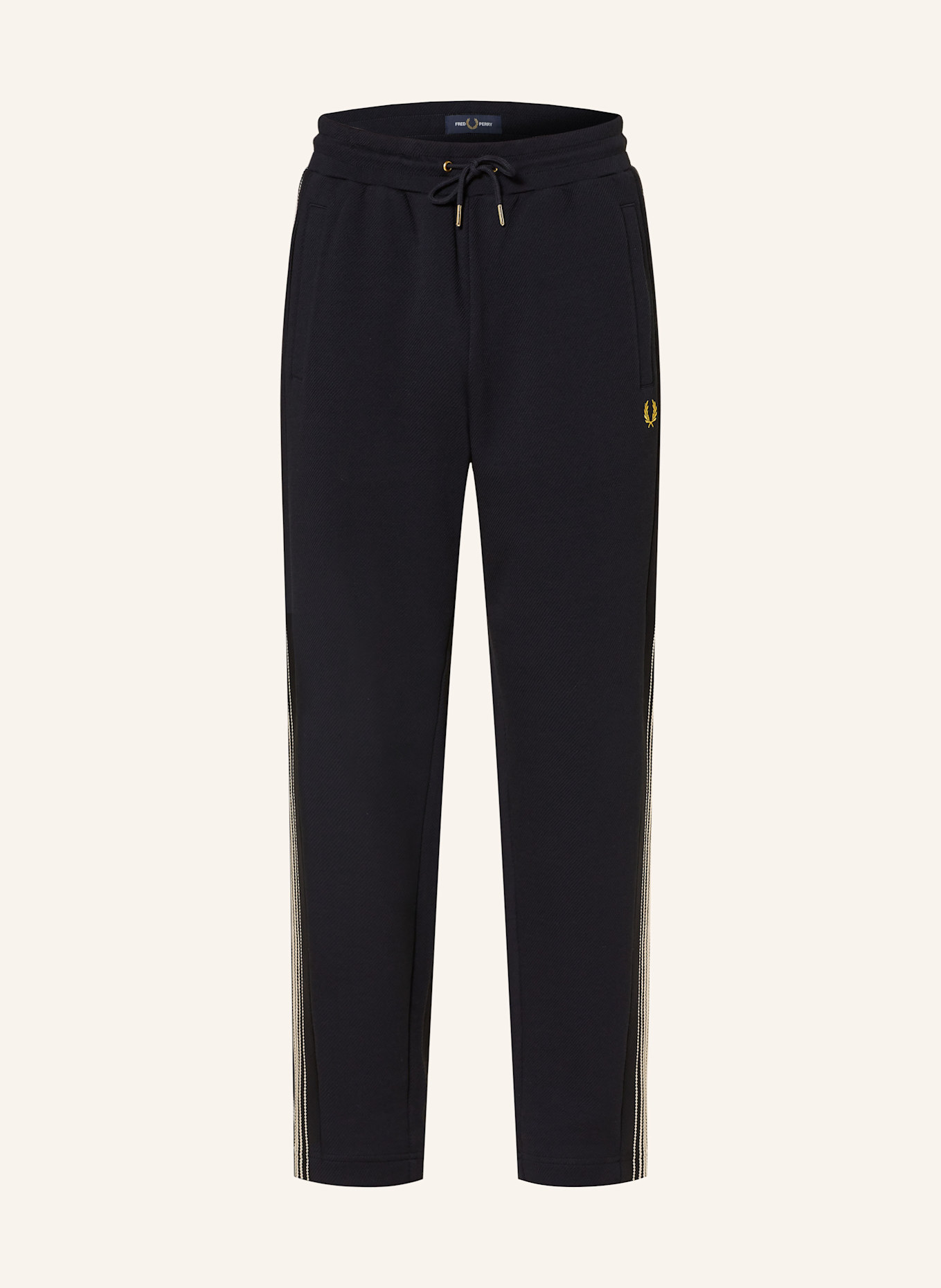 FRED PERRY Pants in jogger style regular fit, Color: DARK BLUE/ WHITE (Image 1)