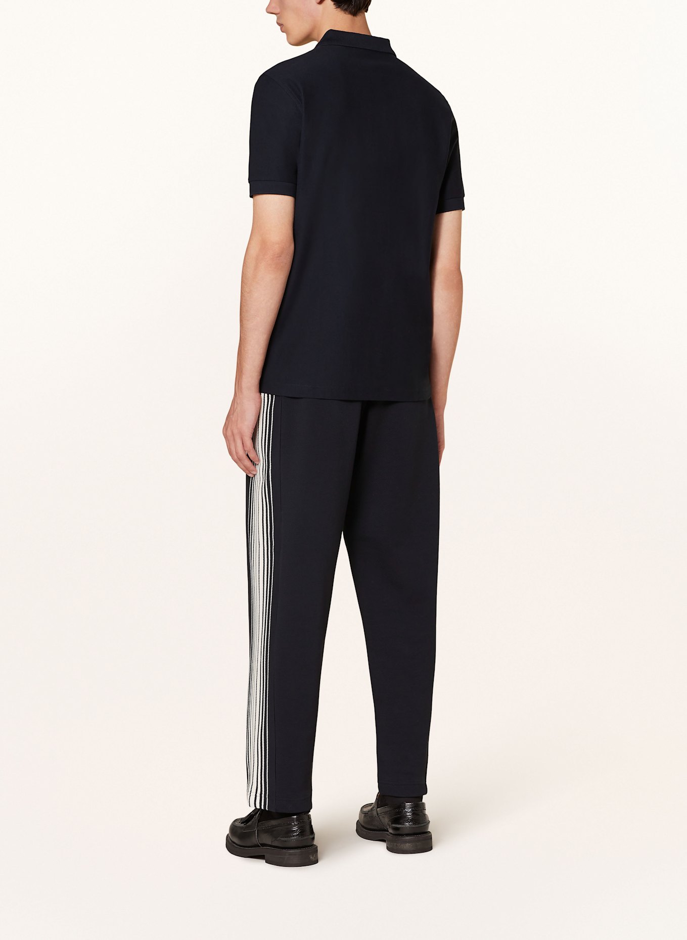 FRED PERRY Pants in jogger style regular fit, Color: DARK BLUE/ WHITE (Image 3)