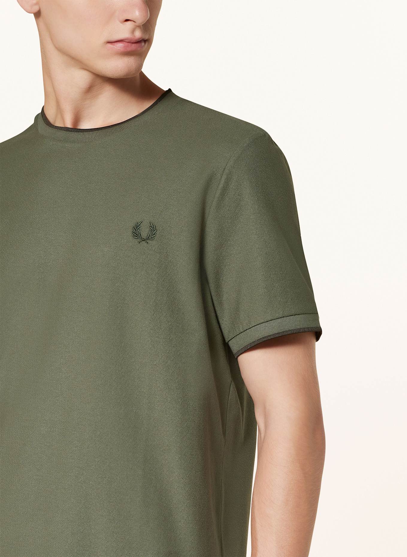 FRED PERRY T-shirt, Color: OLIVE (Image 4)