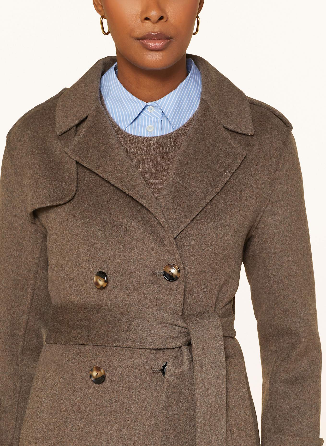 YNI STUDIO Coat: TAUPE