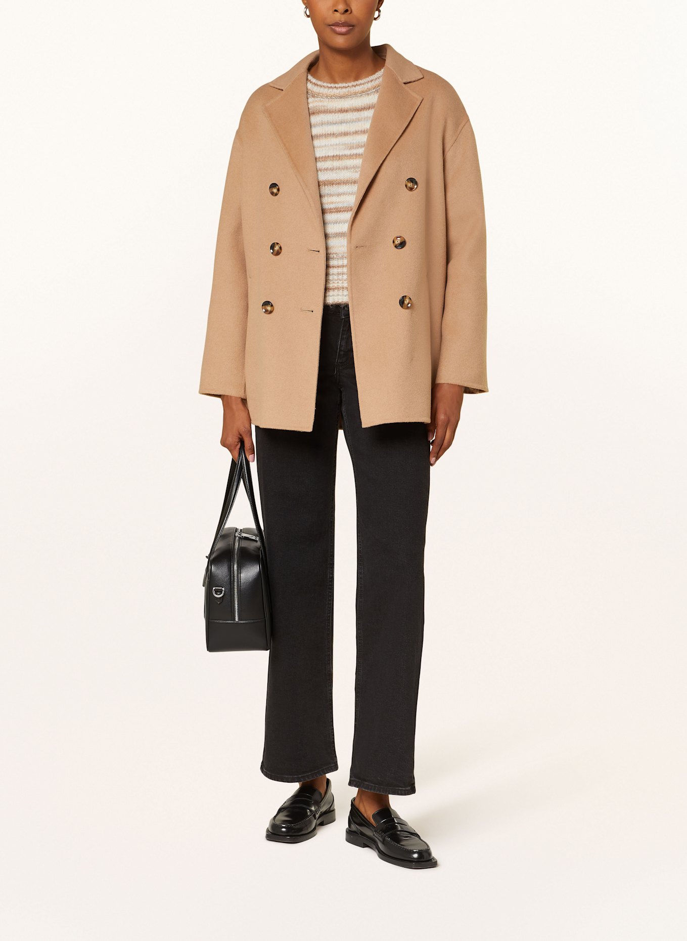 YNI STUDIO Coat: CAMEL