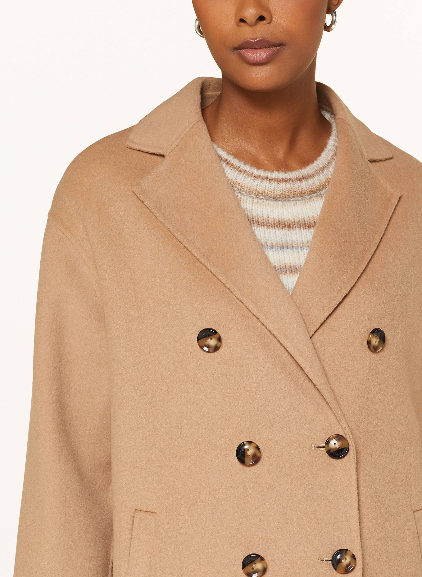 YNI STUDIO Coat: CAMEL