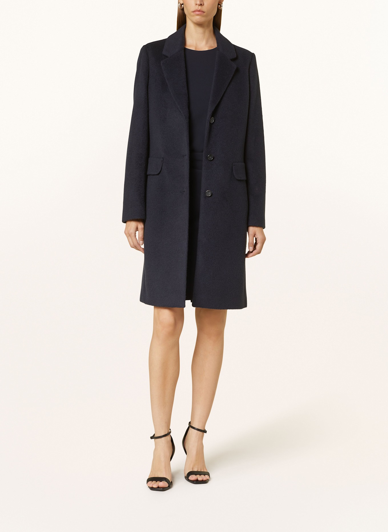 windsor. Coat with alpaca, Color: DARK BLUE (Image 2)