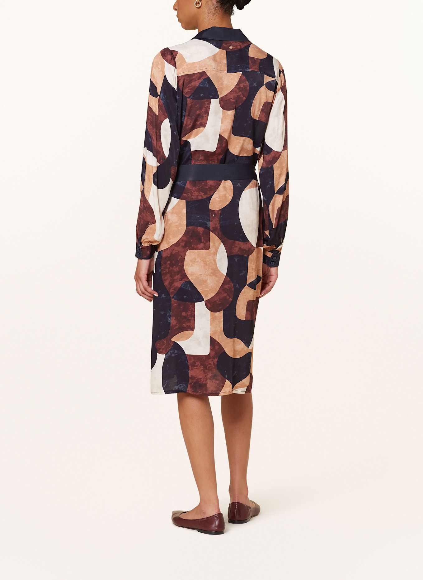 MOS MOSH Kleid MMMAYLONE: DUNKELBLAU/ BRAUN/ BEIGE