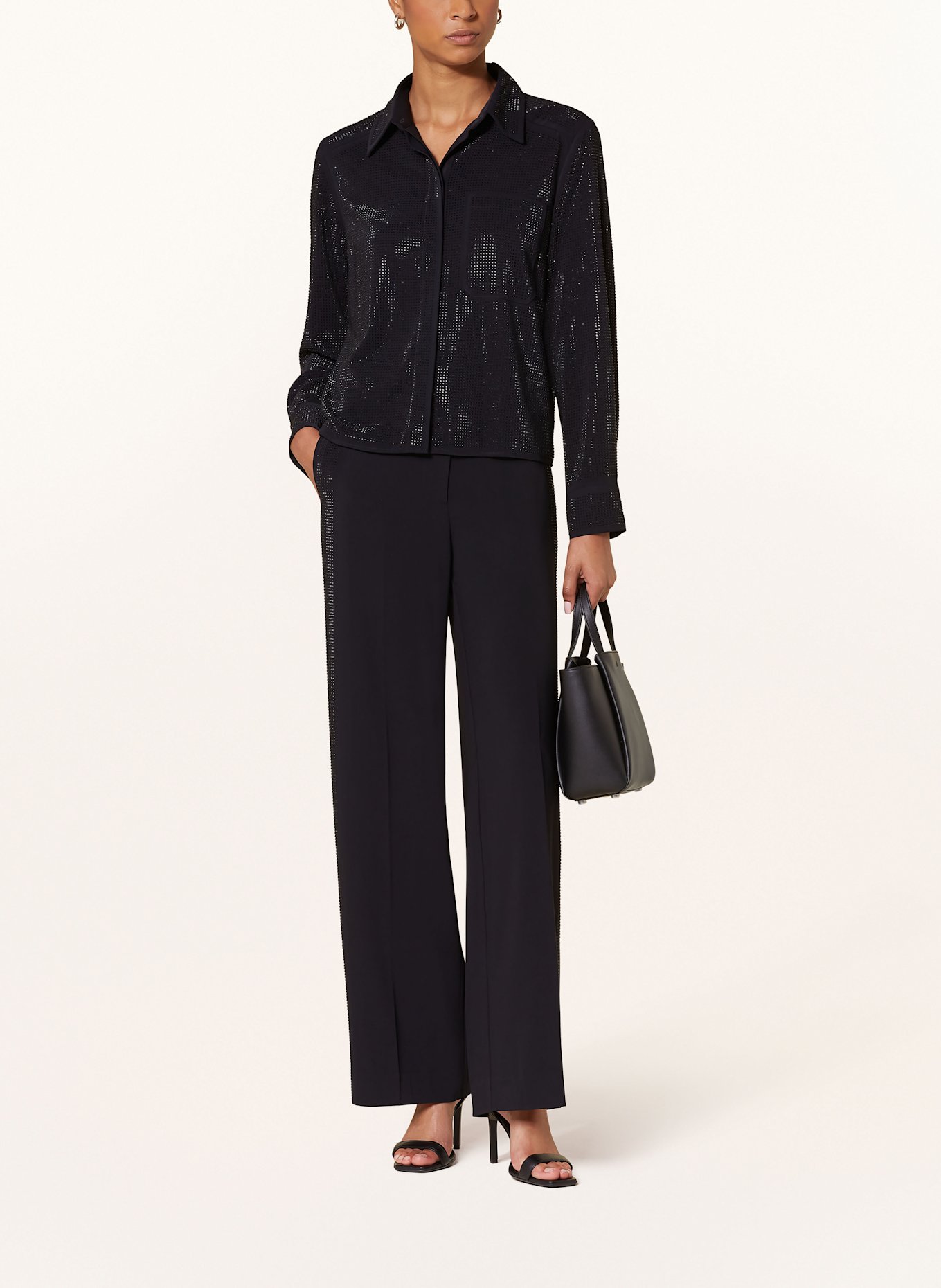 MOS MOSH Koszula MMPENNIE z ozdobnymi kamykami: CZARNY