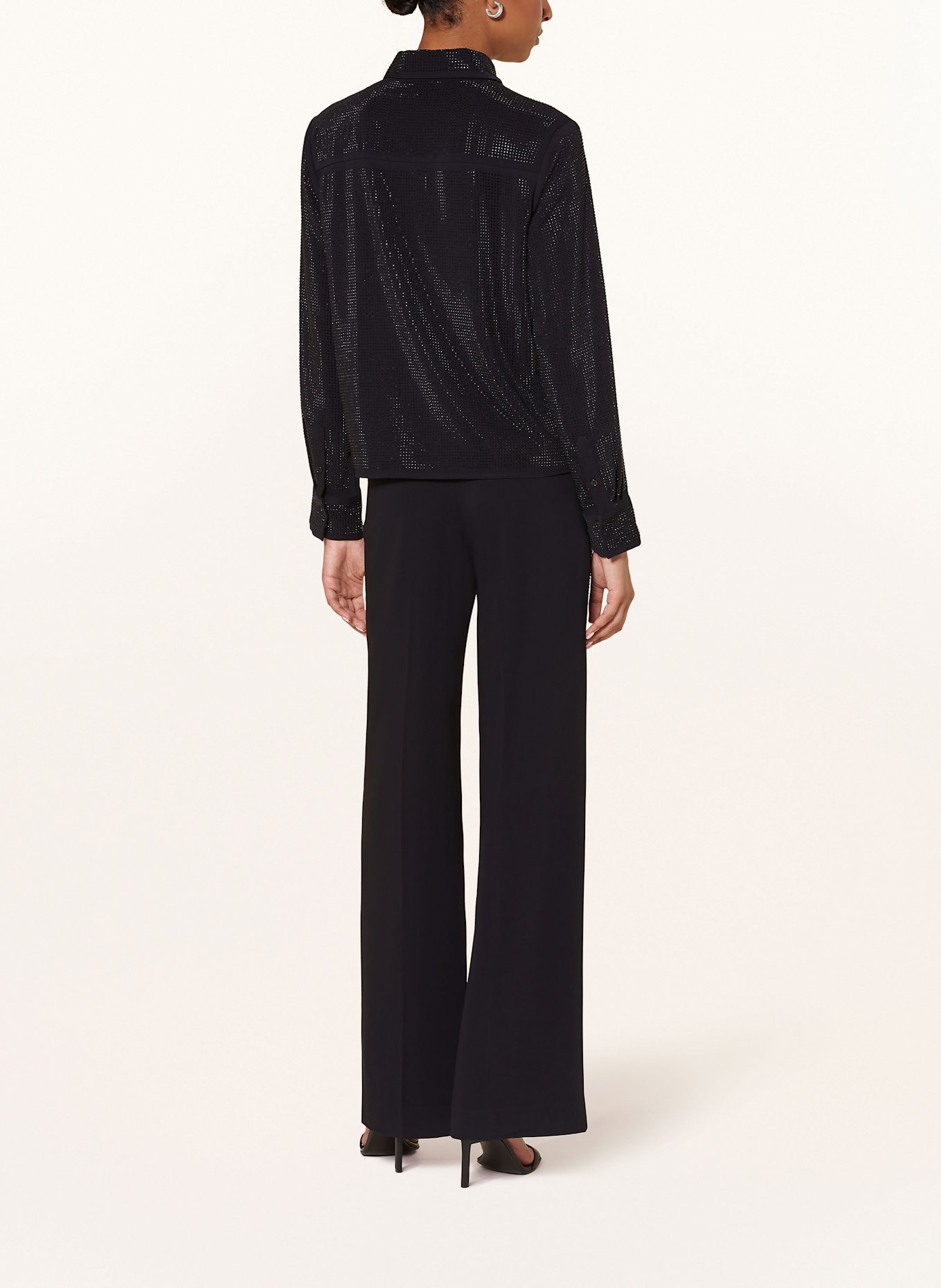 MOS MOSH Koszula MMPENNIE z ozdobnymi kamykami: CZARNY