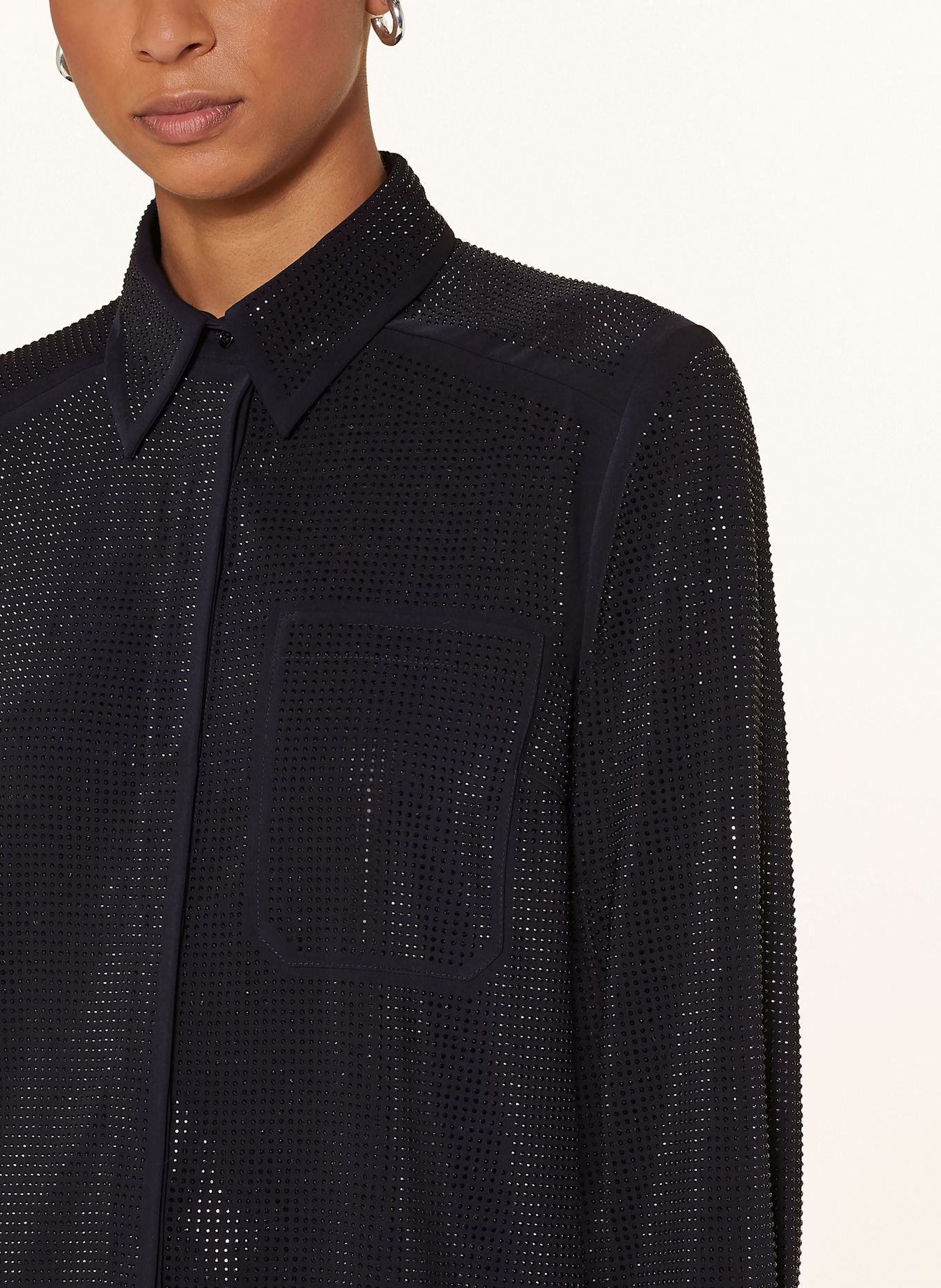 MOS MOSH Koszula MMPENNIE z ozdobnymi kamykami: CZARNY