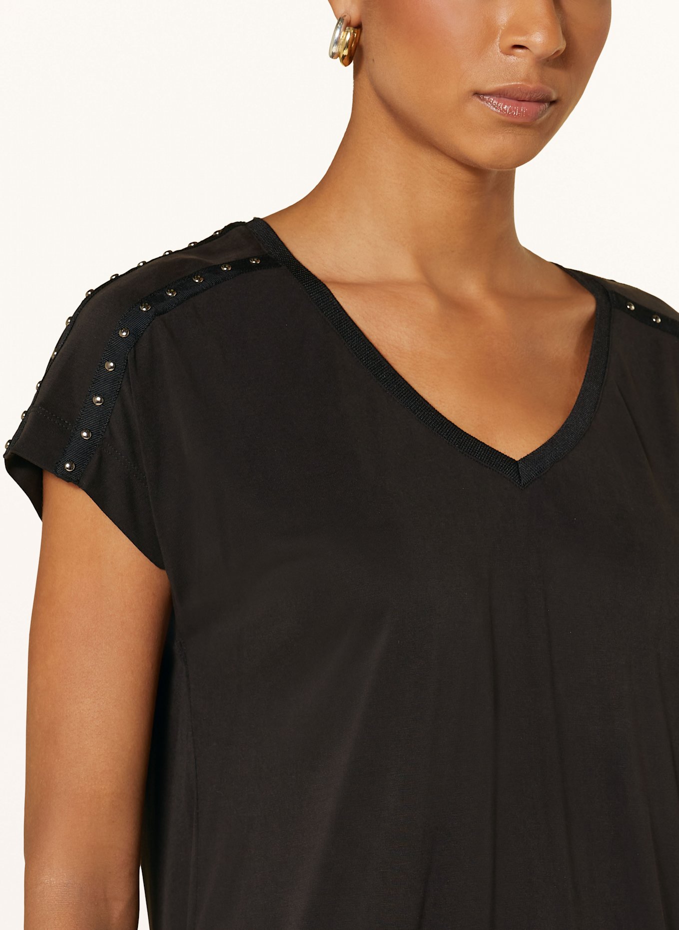 MOS MOSH T-Shirt MMNARELLE mit Nieten: SCHWARZ