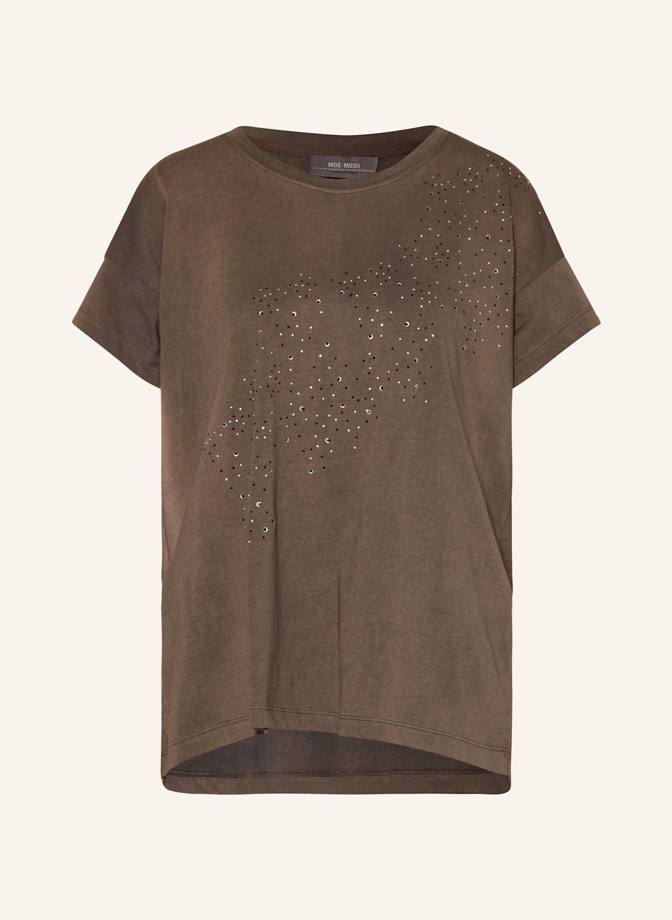 MOS MOSH T-Shirt MMLARI mit Nieten: DUNKELGRAU