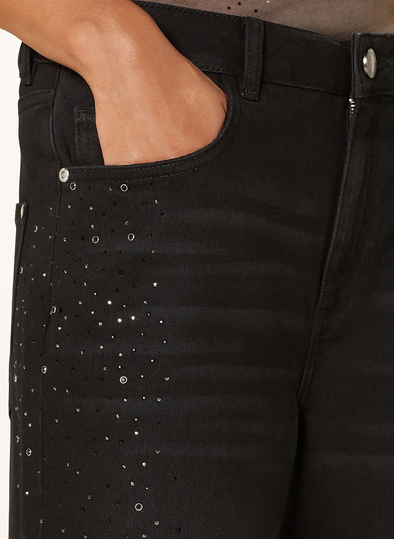 MOS MOSH Straight Jeans MMRELEE mit Schmucksteinen: 861 DARK GREY