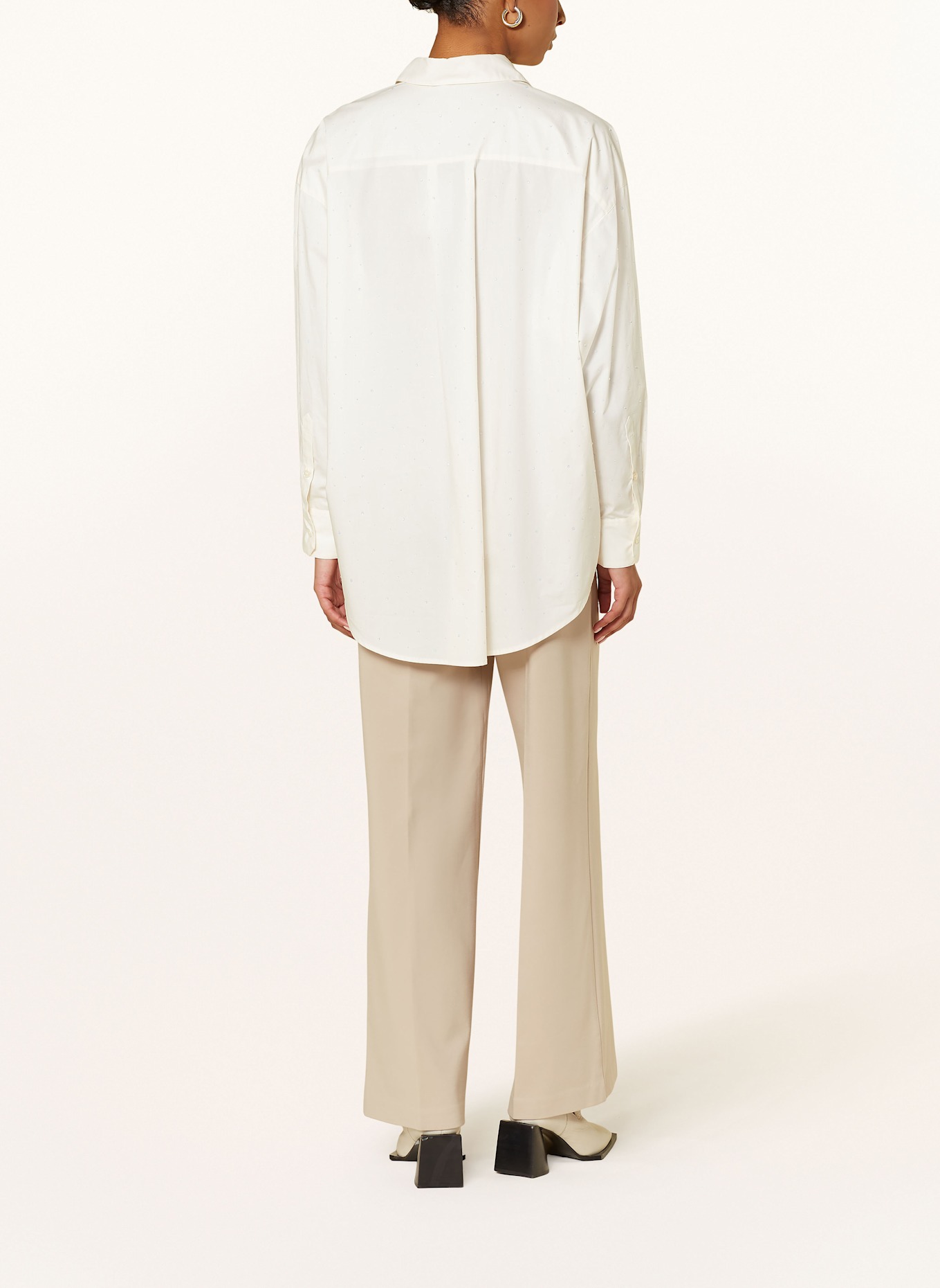 MOS MOSH MMDANIKA shirt blouse with decorative gems: ECRU