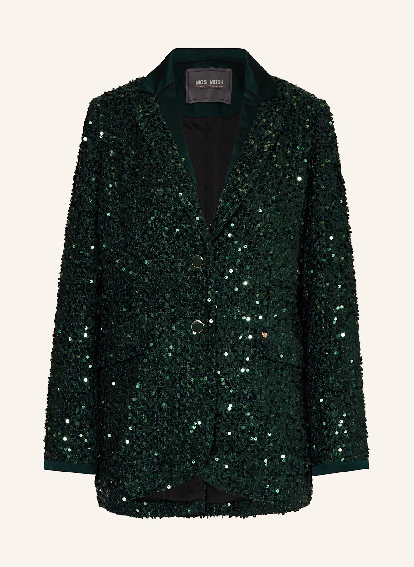 MOS MOSH Blazer bouclé MMCARYS à paillettes: VERT