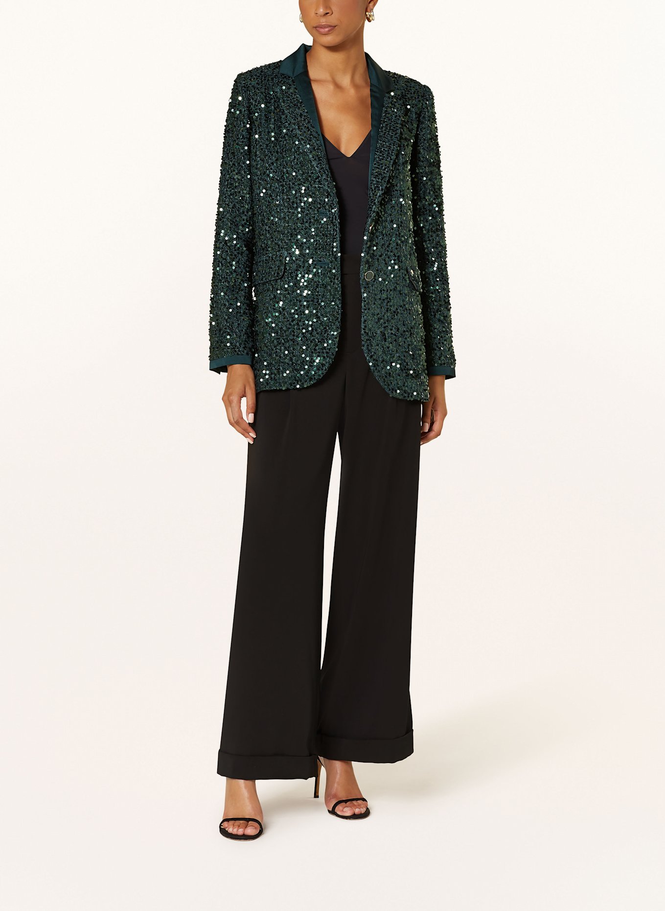 MOS MOSH Blazer bouclé MMCARYS à paillettes: VERT