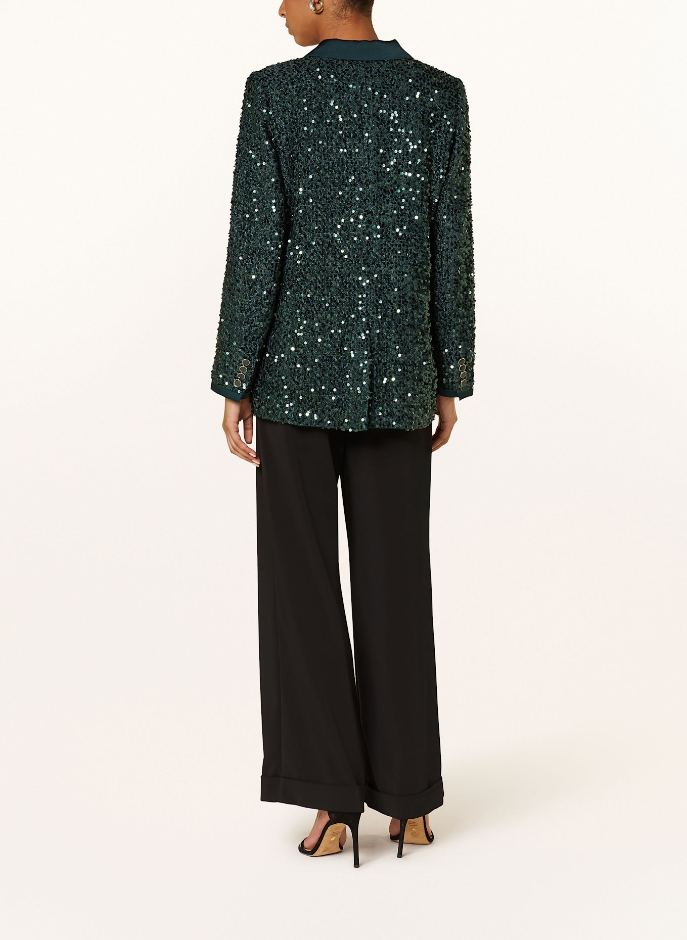 MOS MOSH Blazer bouclé MMCARYS à paillettes: VERT