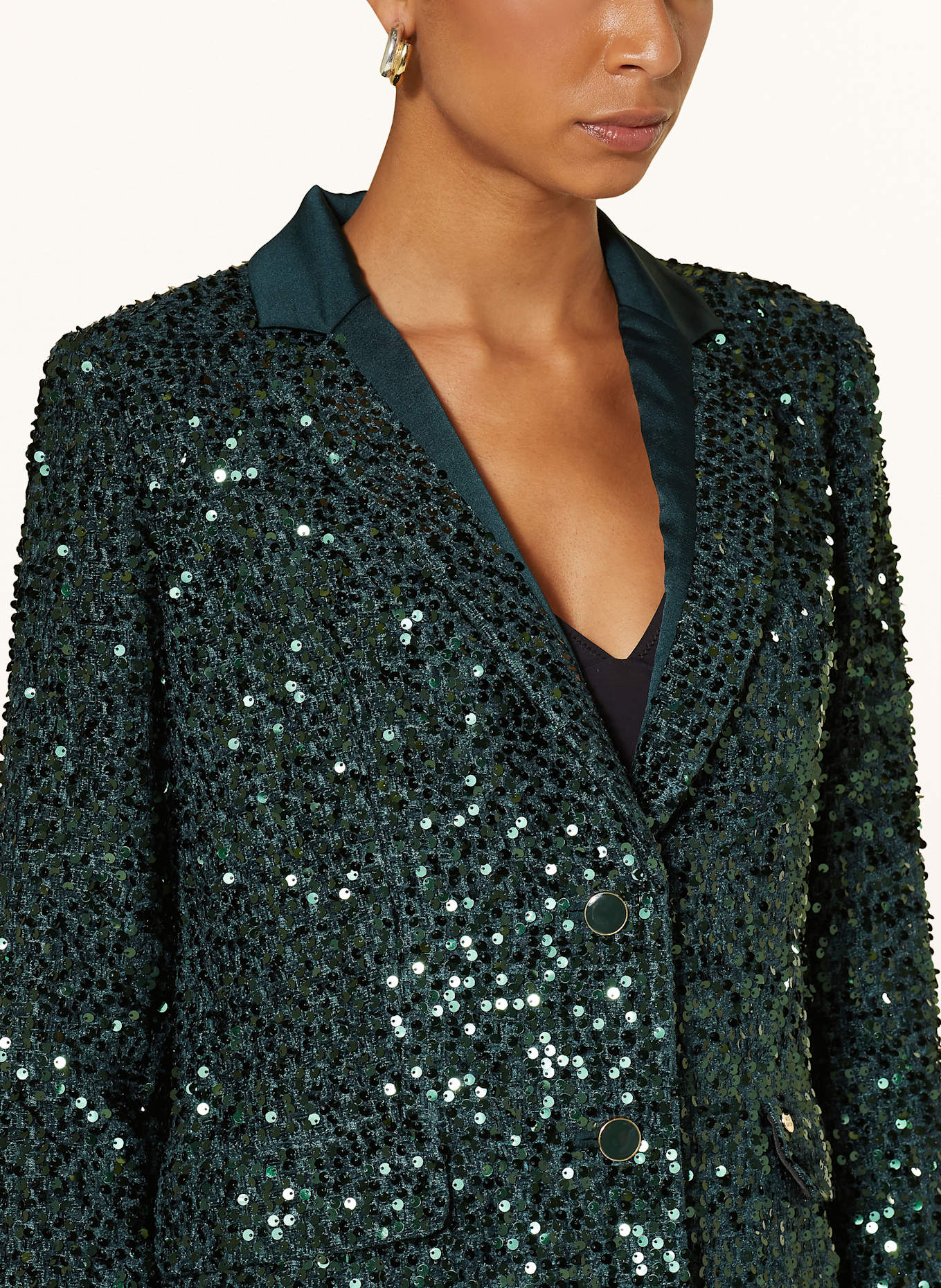MOS MOSH Blazer bouclé MMCARYS à paillettes: VERT