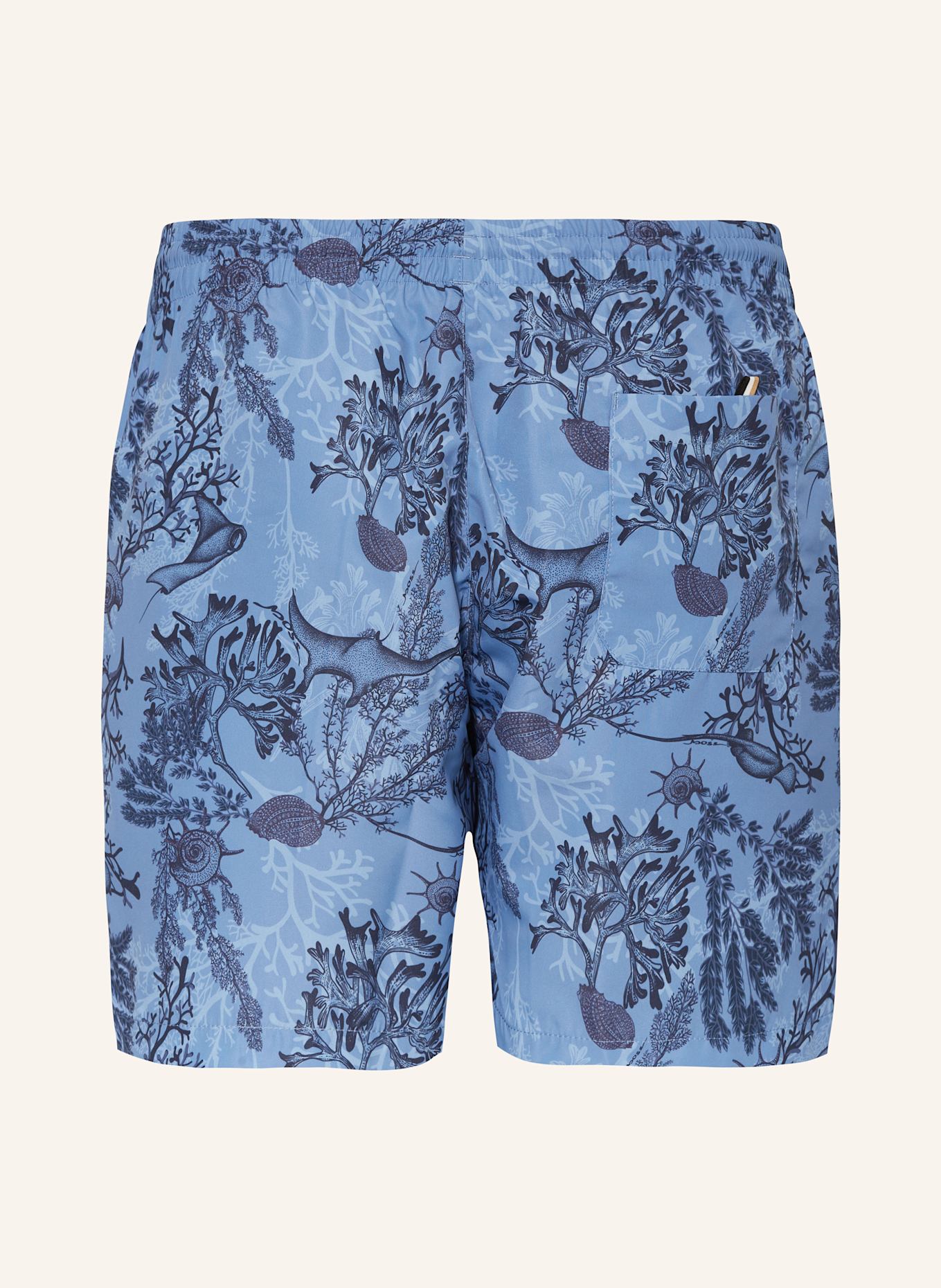 BOSS Swim shorts REEL in light blue gray dark gray