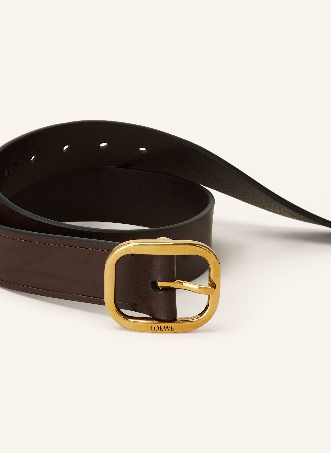 LOEWE Ledergürtel: DUNKELBRAUN